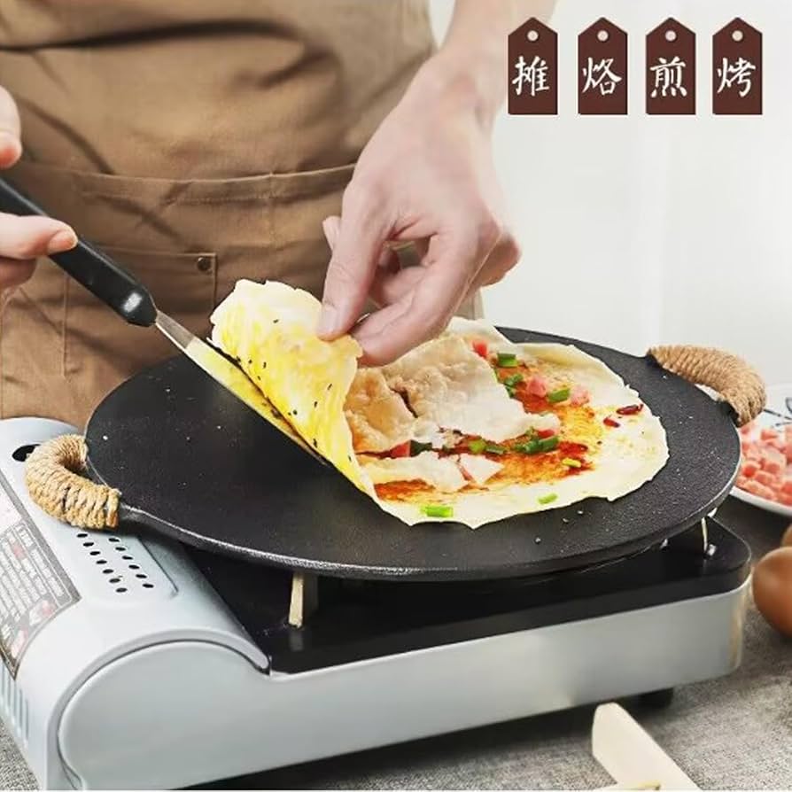 Amazon.co.jp: クレープ 鉄板 クレープパン トンボ付き IH対応