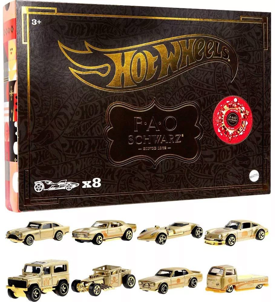 Amazon.com: Hot Wheels 1:64 Scale FAO Schwarz Gold Vehicles 160th