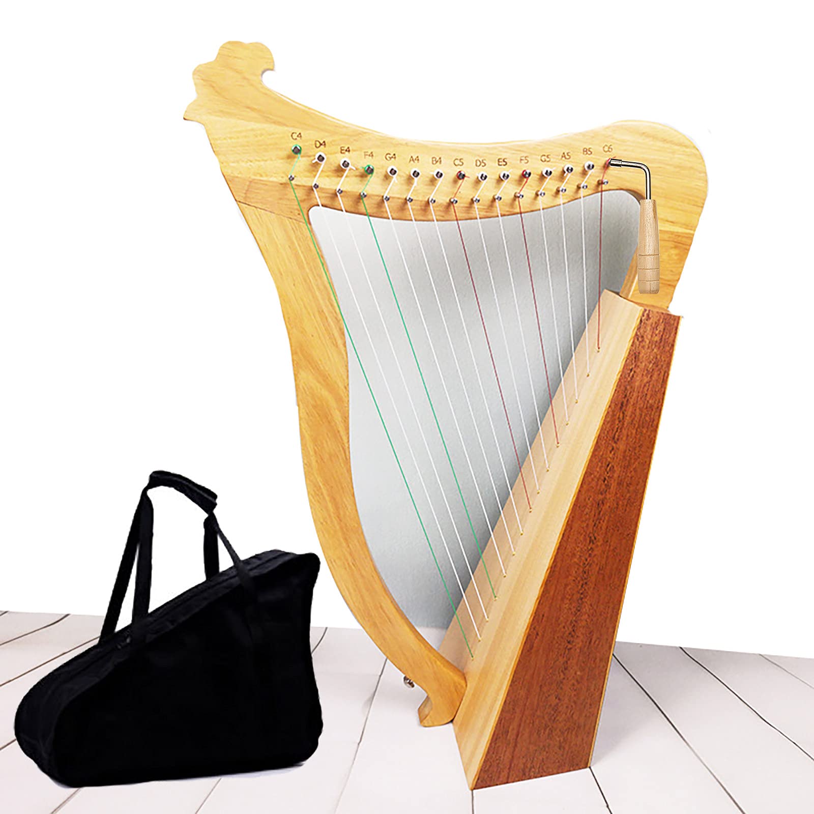 Amazon.co.jp: ポータブルアイリッシュハープ/ミニ木製ハープ