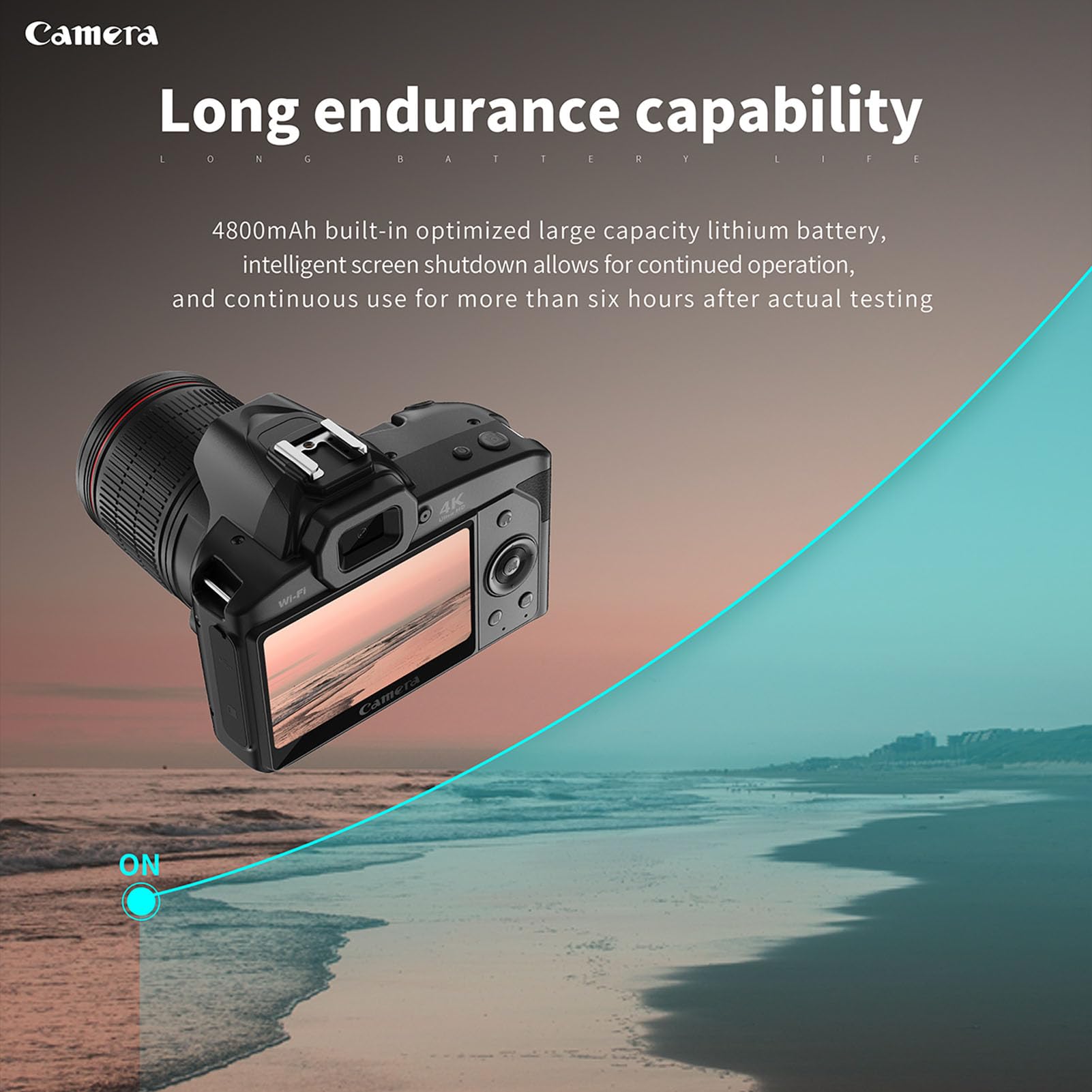 Amazon | D5 デジタルカメラ、4K 64 メガピクセル HD ナイトビュー