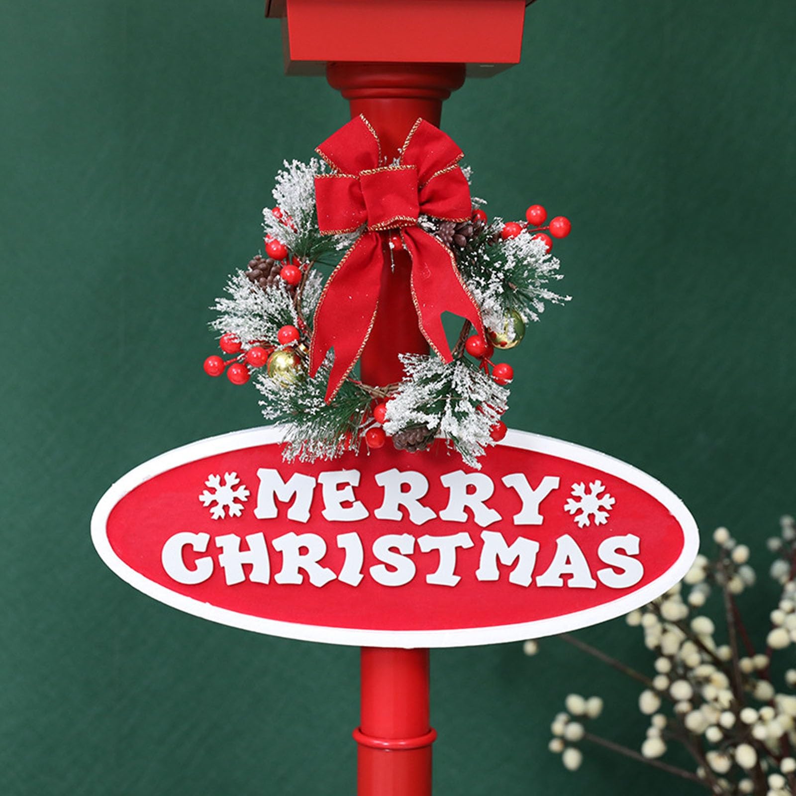 Amazon.co.jp: 街灯 クリスマス街灯 クリスマスの雪の街灯 屋外装飾