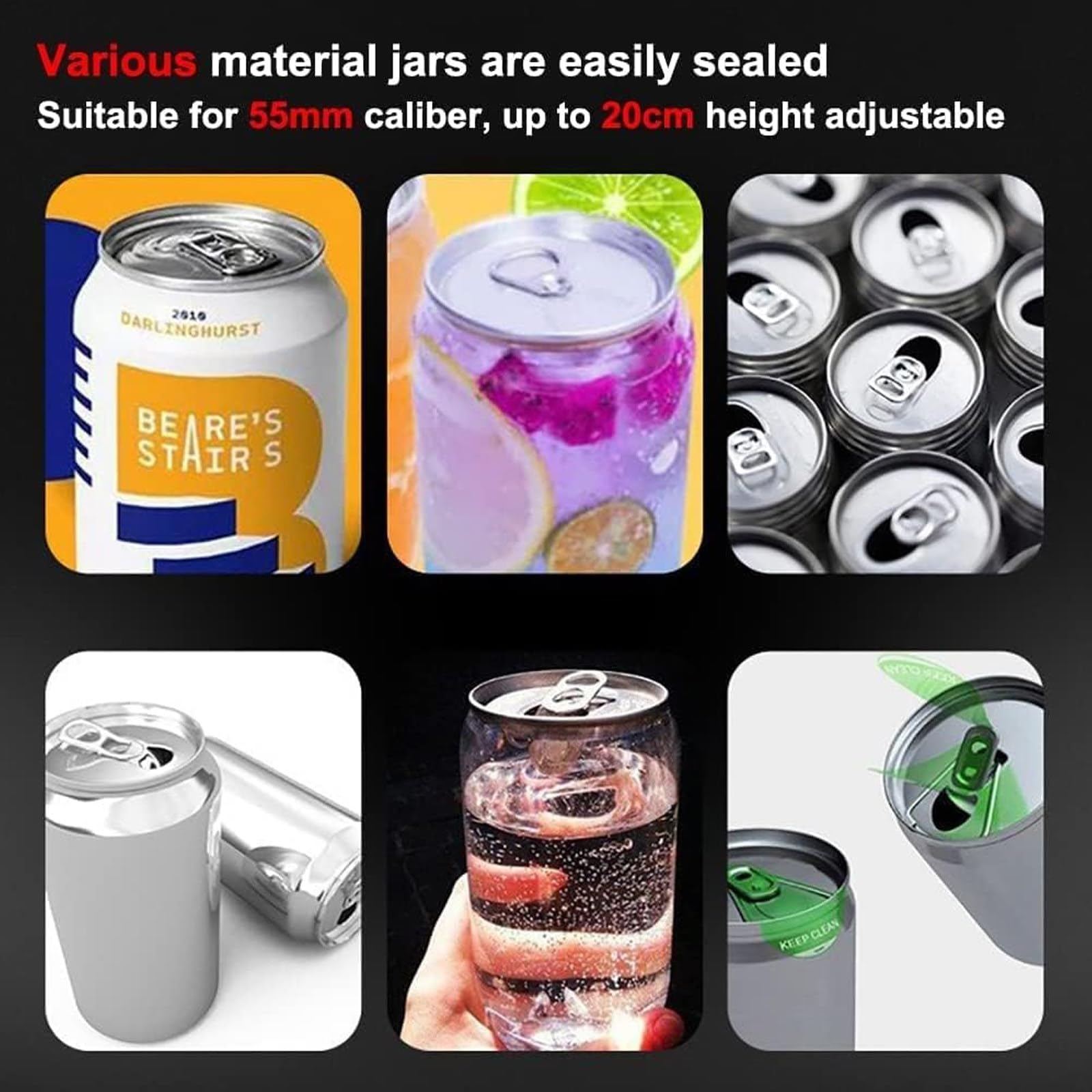 Amazon.co.jp: 業務用缶シーリングマシン、ソーダ缶シーラーマシン