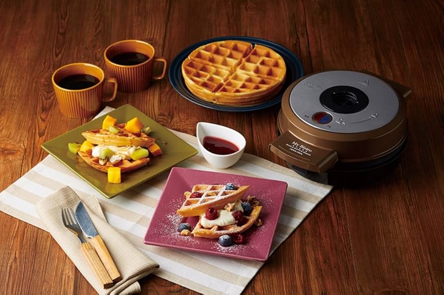 Amazon | APIX 『My Bistro』 ホールワッフルメーカー ブラウン AWM