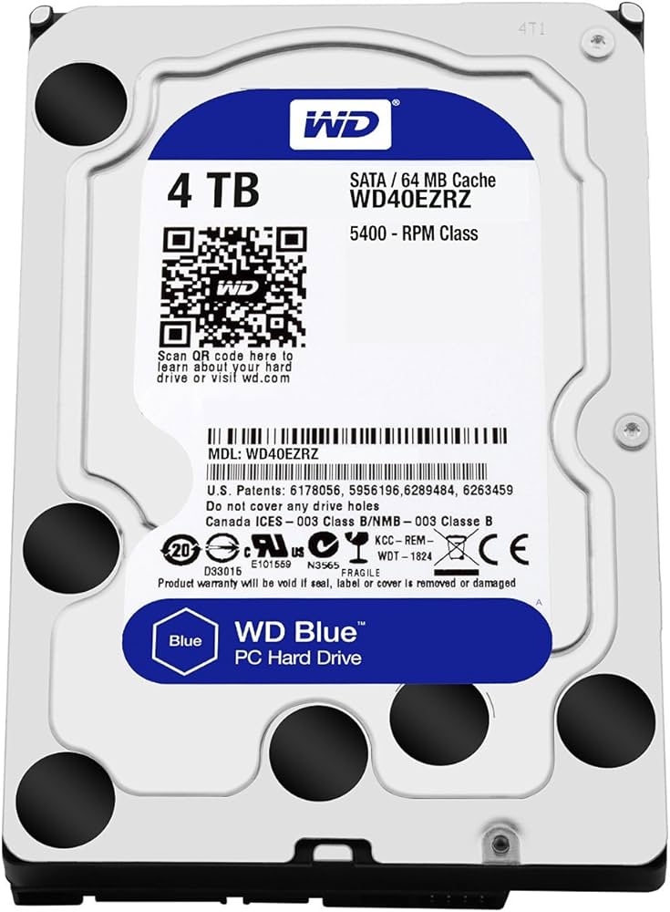 Amazon | WD Blue 4TB Desktop Hard Disk Drive - 5400 RPM SATA 6 Gb