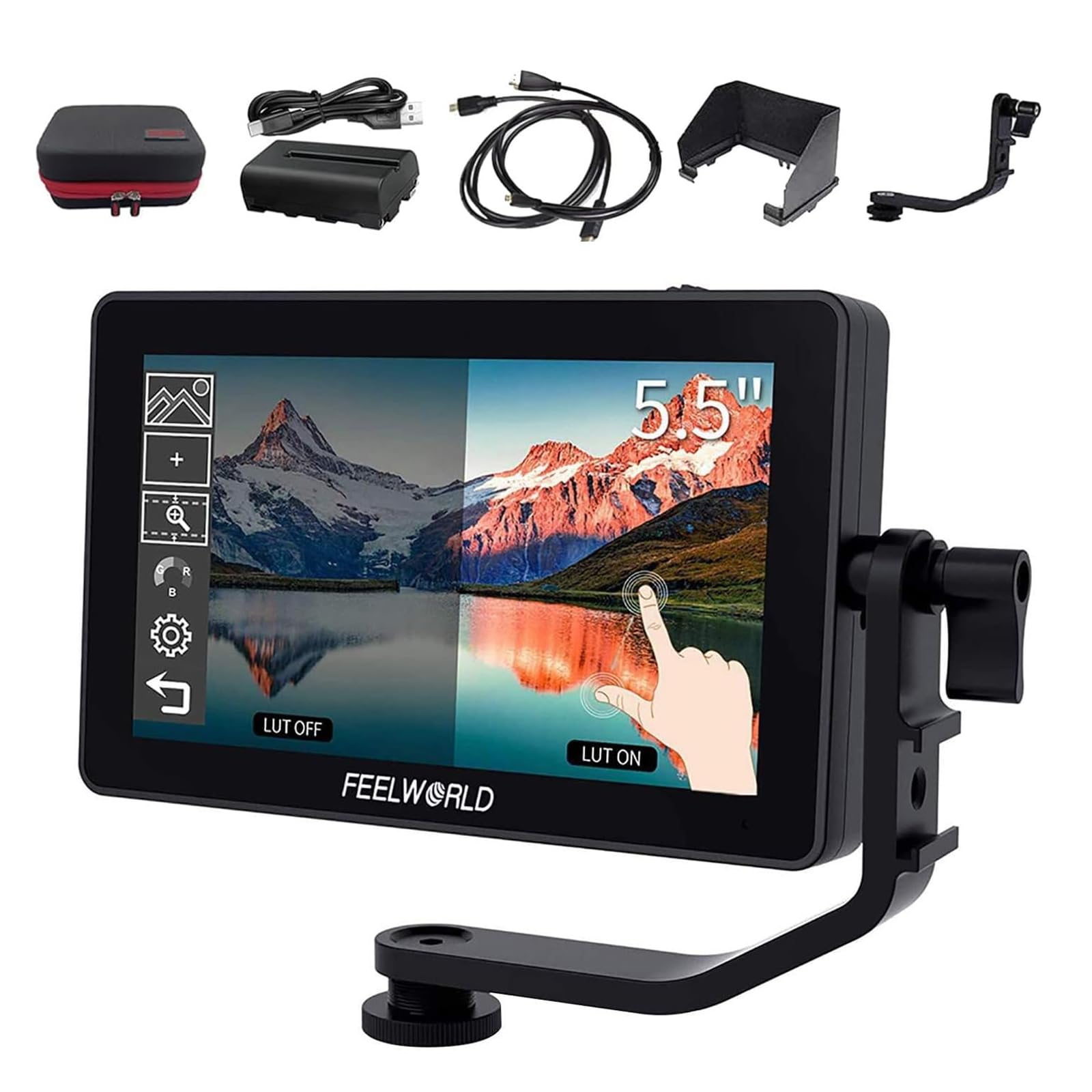 Amazon.com : FEELWORLD F6 Plus +Battery+Bag 6 Inch Touch Screen