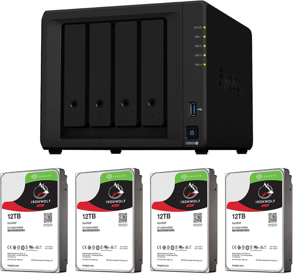 Amazon.co.jp: Synology NAS HDDセット 4ベイ DS920+ & Seagate HDD