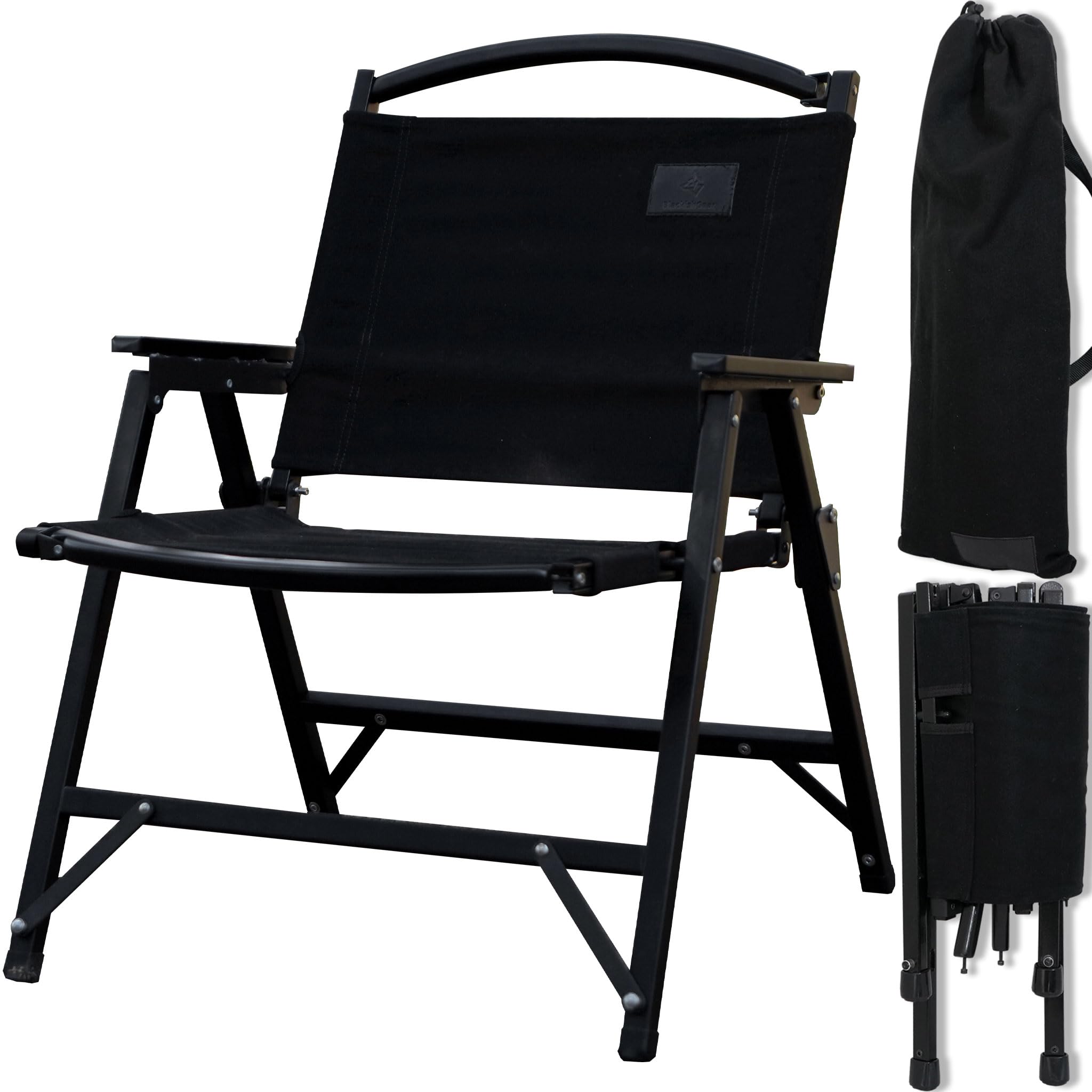 Amazon.co.jp: BlackishGear キャンプチェア ブラックウッドチェア