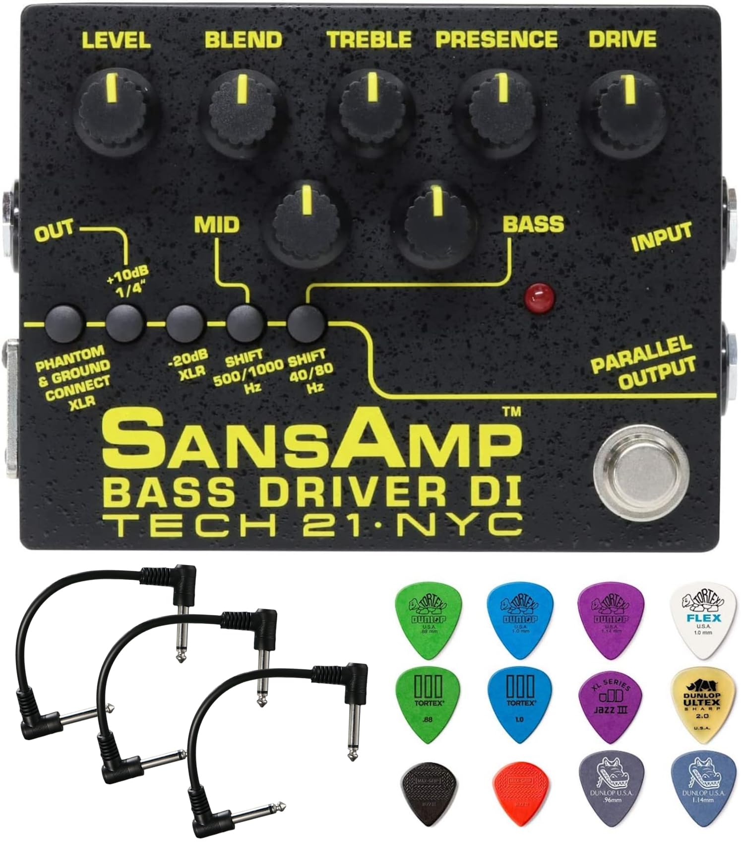 Amazon.com: Tech 21 SansAmp Bass Driver DI V2 Bundle with 3 Patch