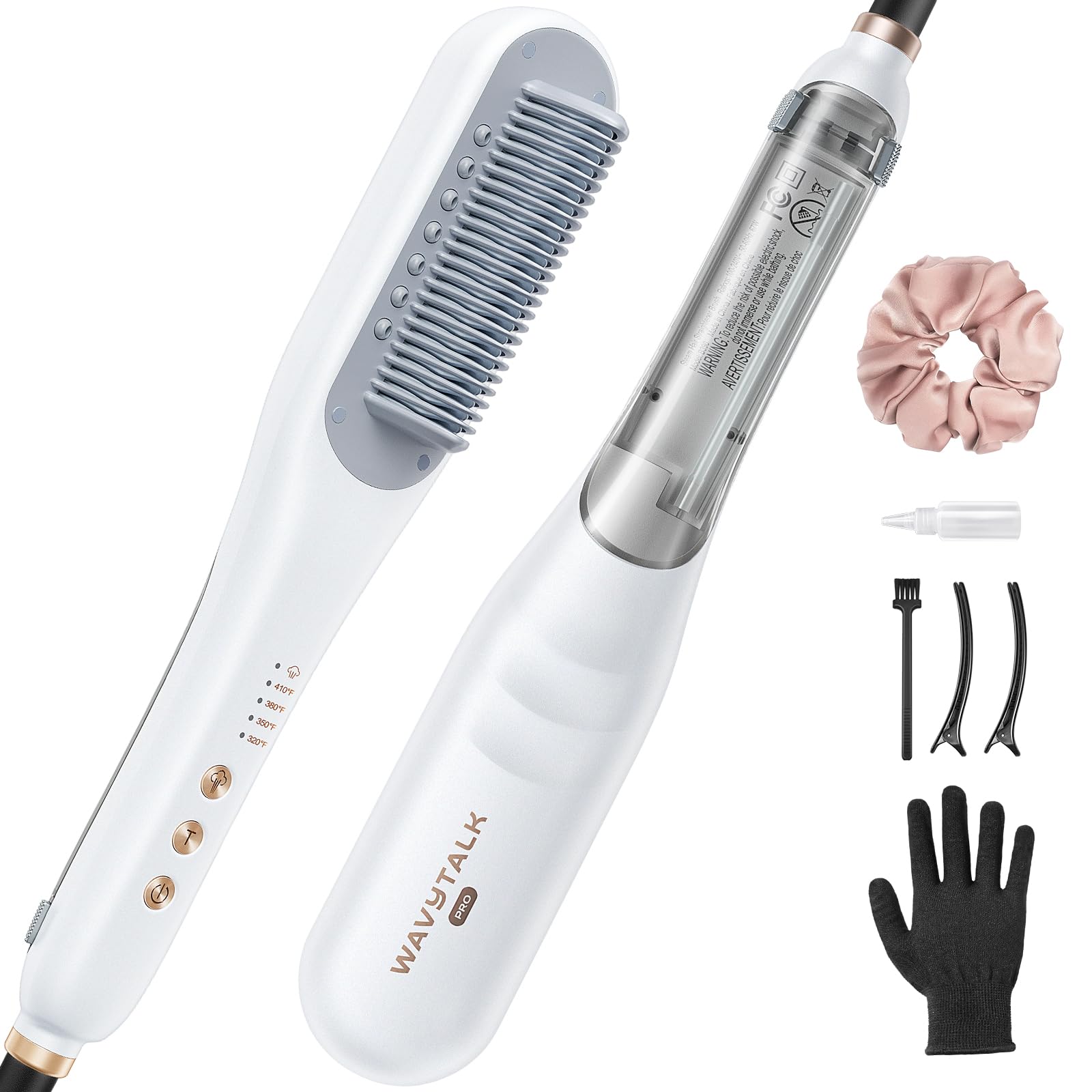 Amazon.com : Wavytalk Pro Steam Hair Straightener Brush, Steamline