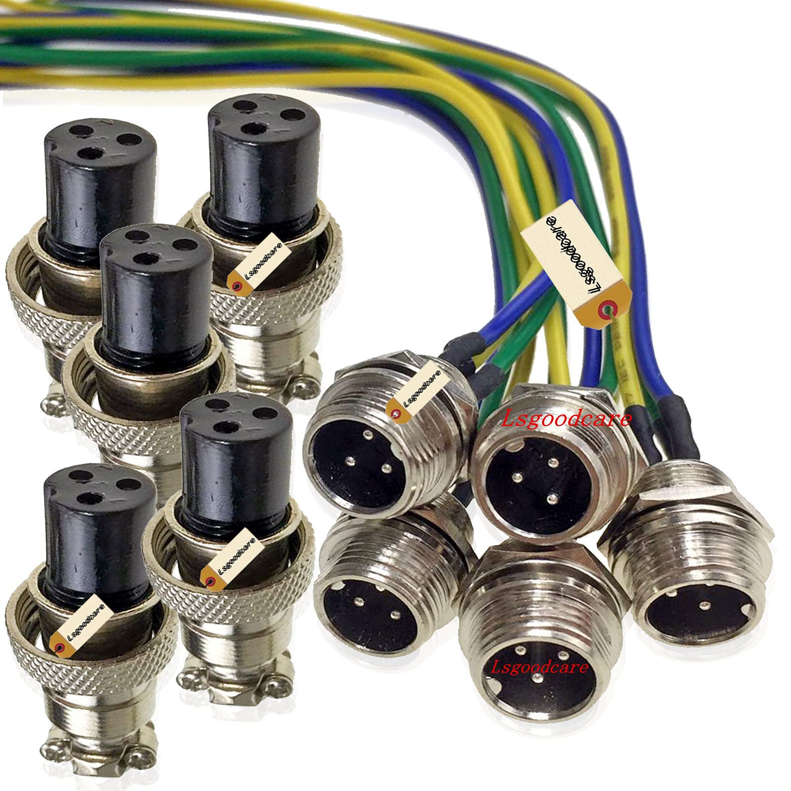 Amazon.com: Lsgoodcare 5Pcs GX16-3pin Male Aviation Connector