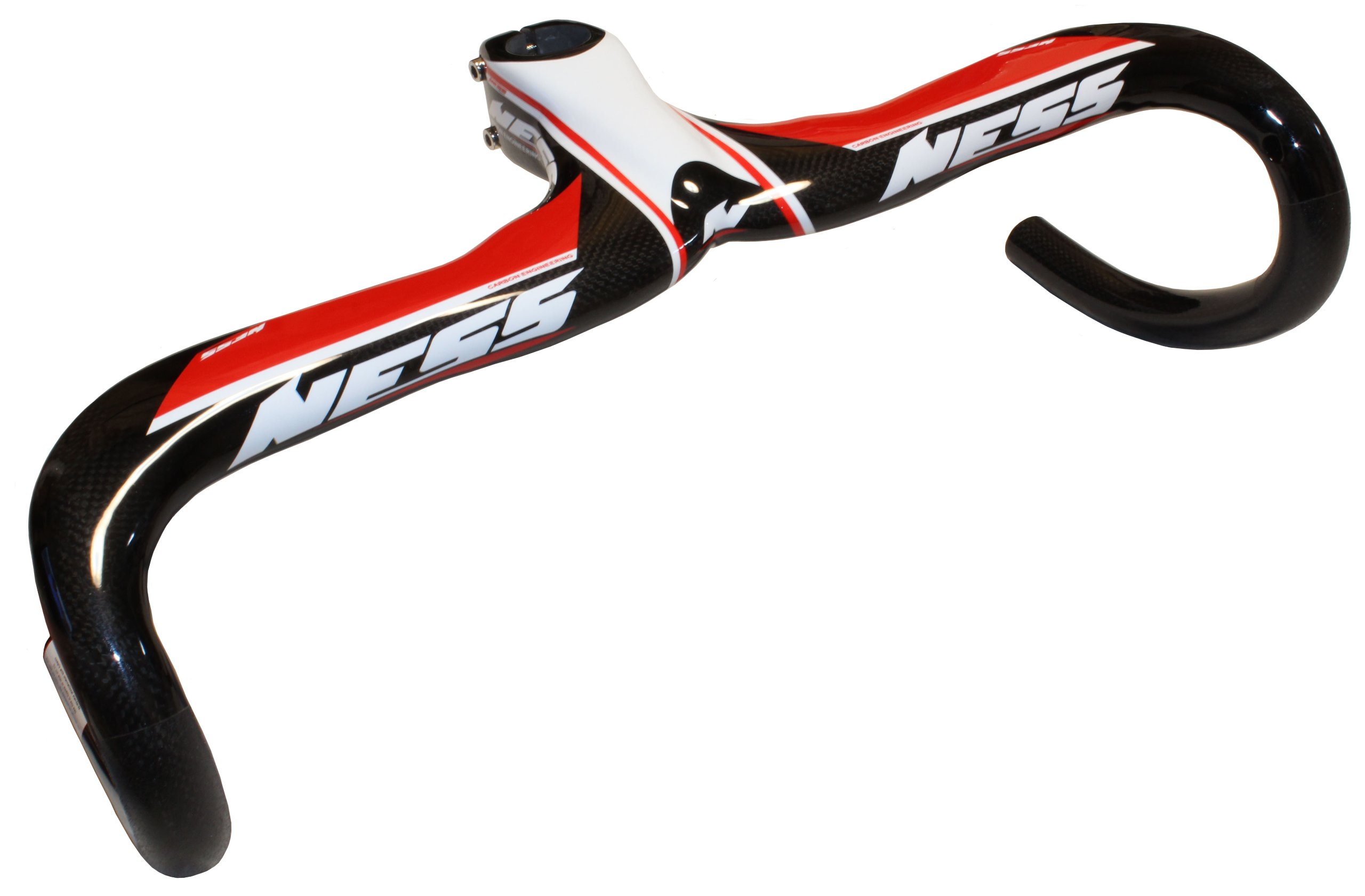 Amazon.co.jp: NESS ステム一体型フルカーボンハンドル 400mm幅 ステム