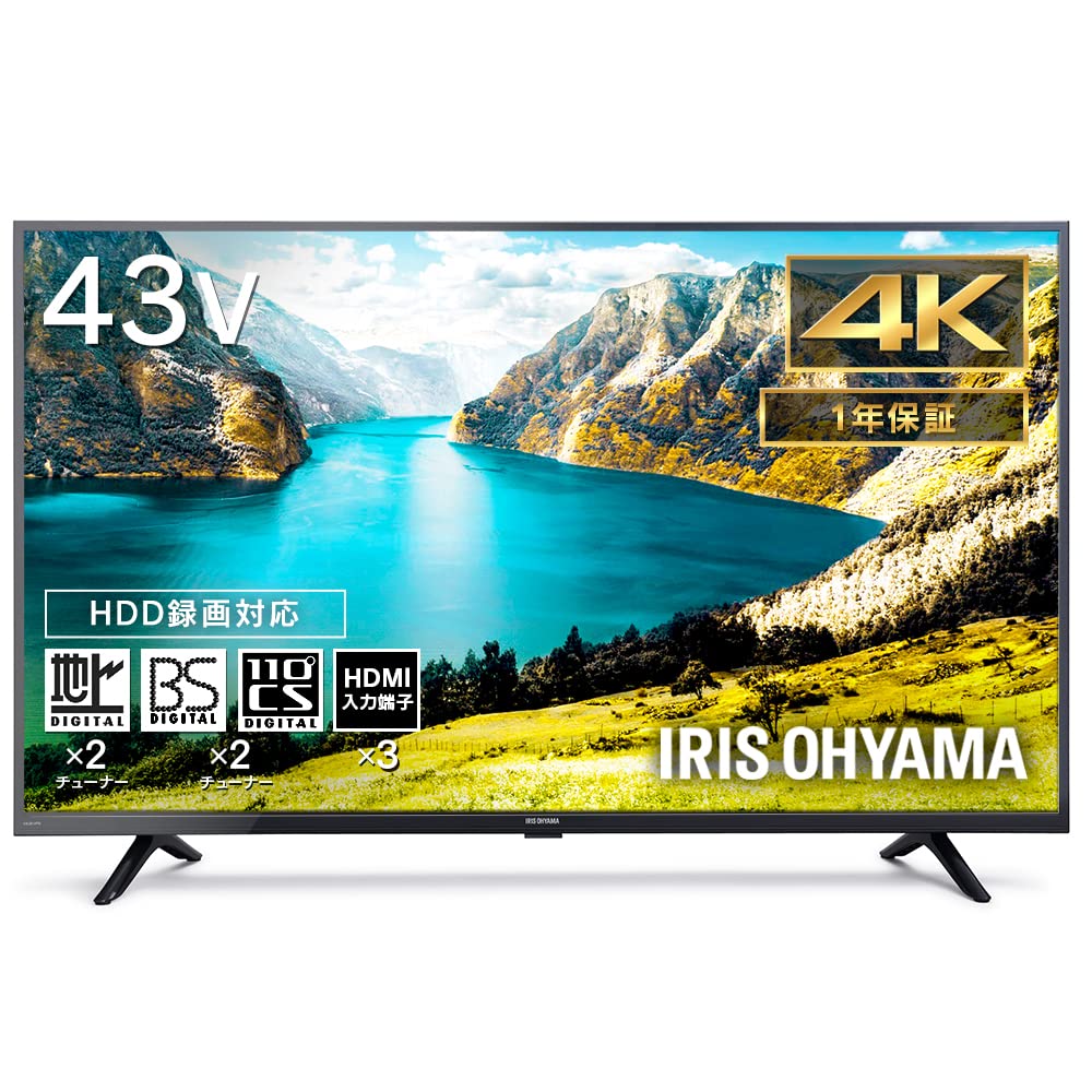 Amazon | アイリスオーヤマ テレビ 43V型 4K対応 液晶テレビ 43UB10PB