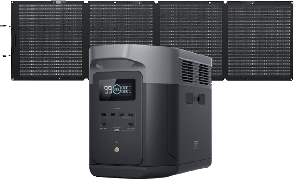 Amazon.co.jp: EcoFlow ポータブル電源 DELTA 2 Max + 220W ソーラー