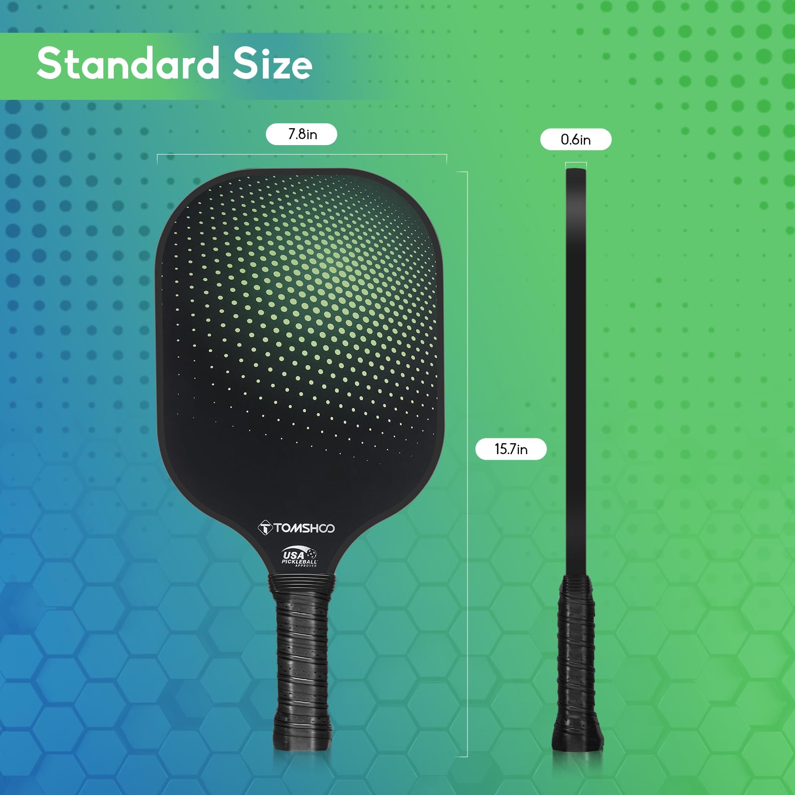 Amazon.co.jp: TOMSHOO ピックルボールパドル 2/4個セット USAPA承認