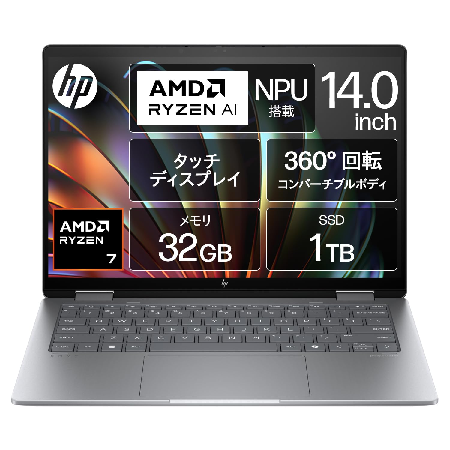Amazon | HP ノートパソコン Envy x360 14-fa 14.0インチ 2-in-1