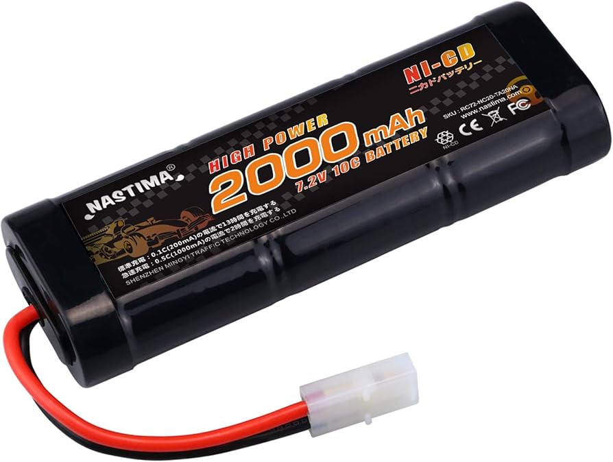 Amazon.co.jp: Nastima ラジコン バッテリー 7.2V 2000mAh タミヤ