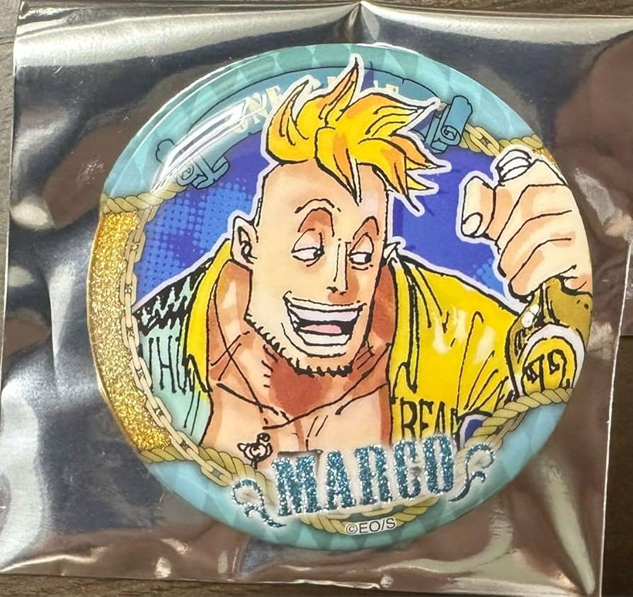Amazon.co.jp: ワンピース 中国 マルコB キラキラ缶バッジ ジャンプ
