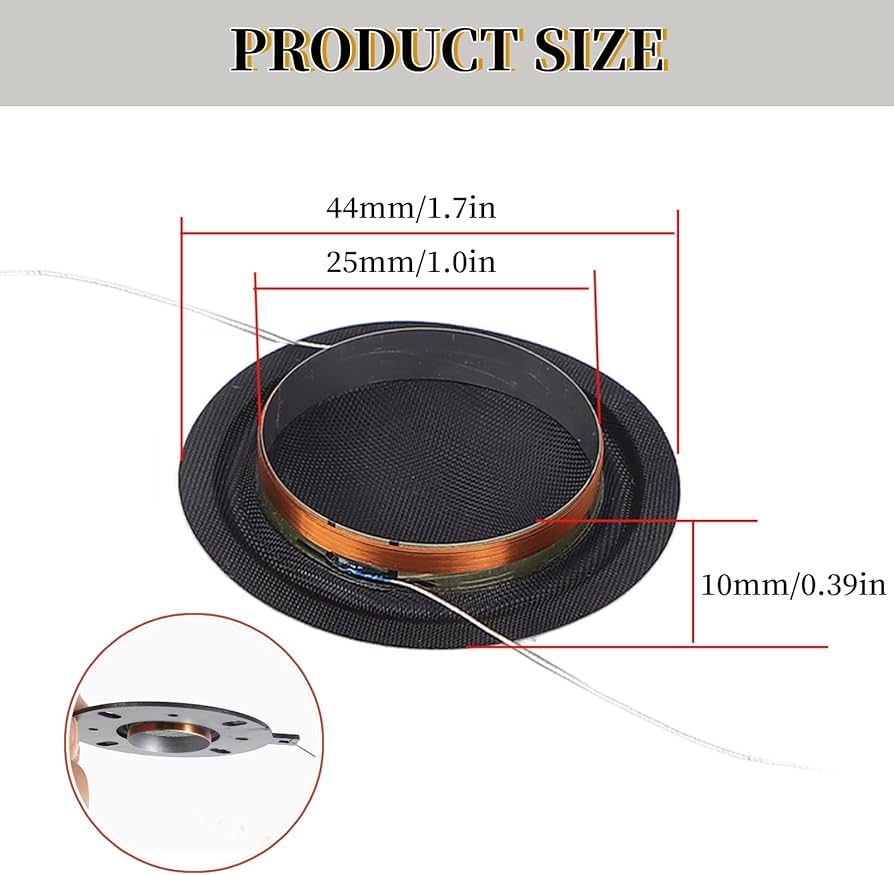 Amazon.co.jp: ドームツイーターワイヤーダイヤフラム25コアツイーター