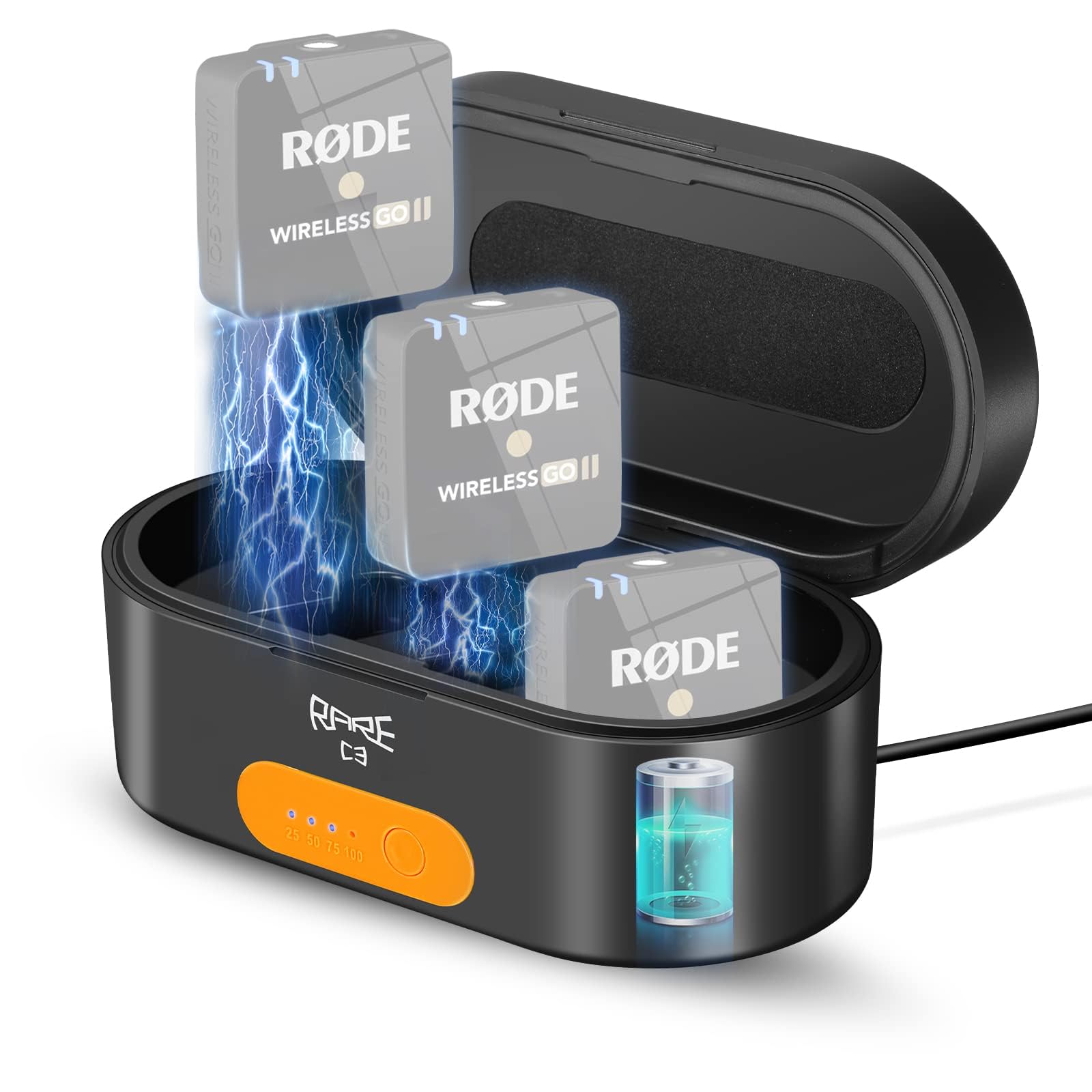 Amazon | RODE Wireless GO II 充電ケース ワイヤレスゴー2 充電器