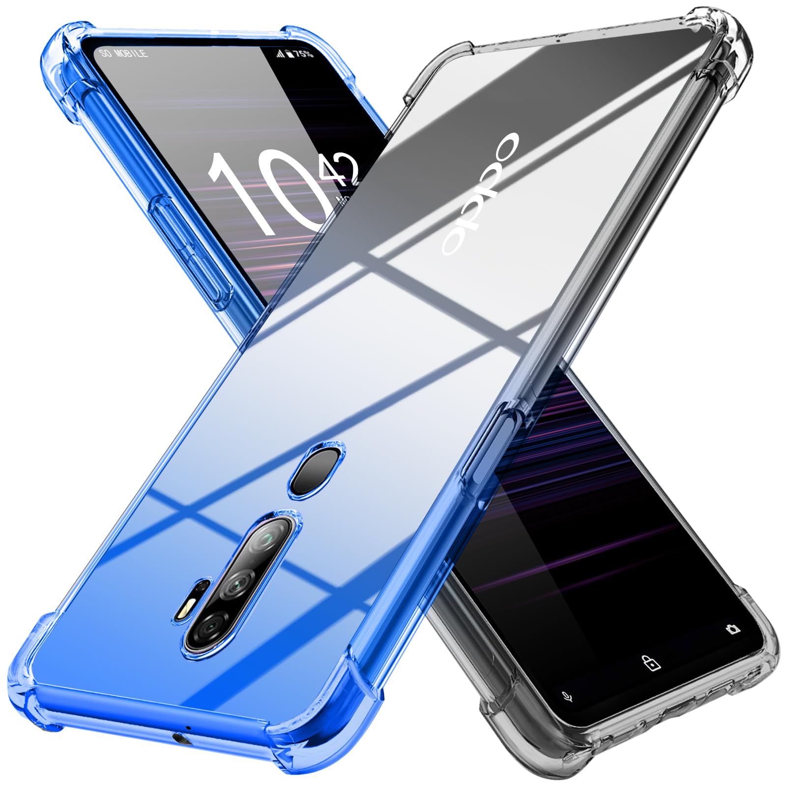 Amazon.co.jp: OPPO A5 2020 ケース クリア 薄型 グラデーション色