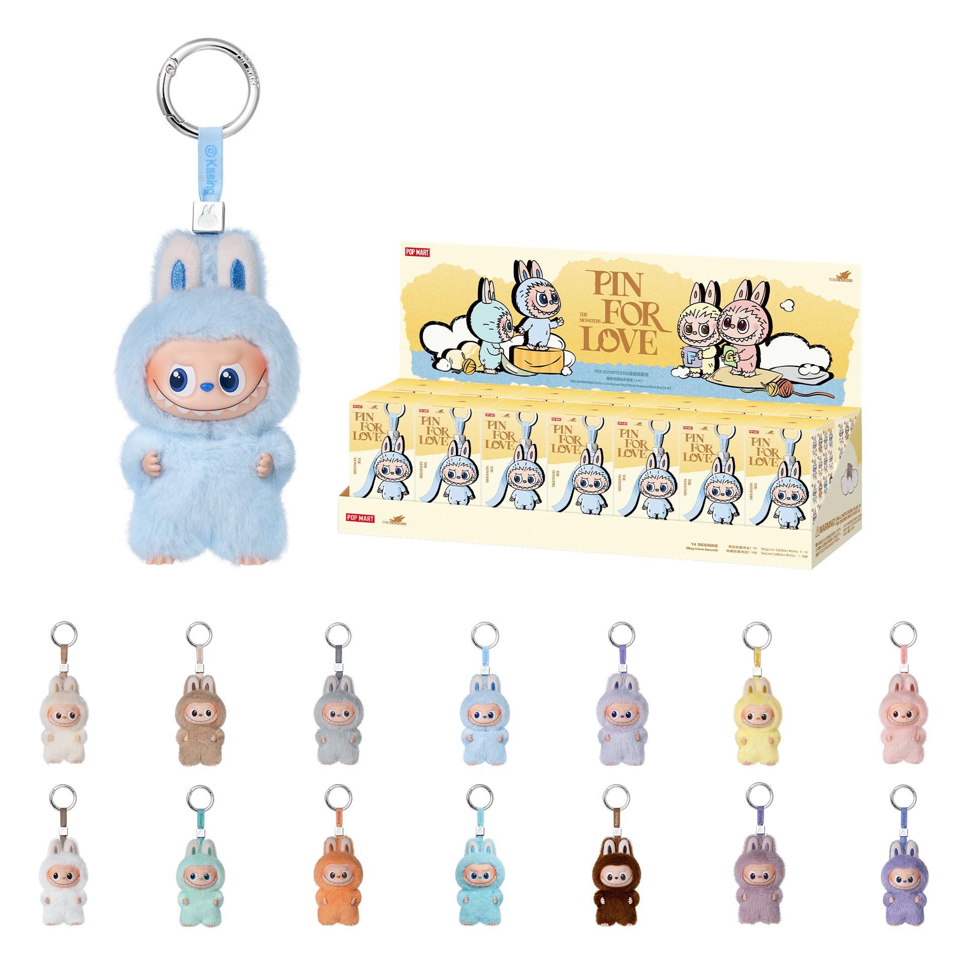 Amazon.com: POP MART The Monster PIN for Love Series - Vinyl Plush