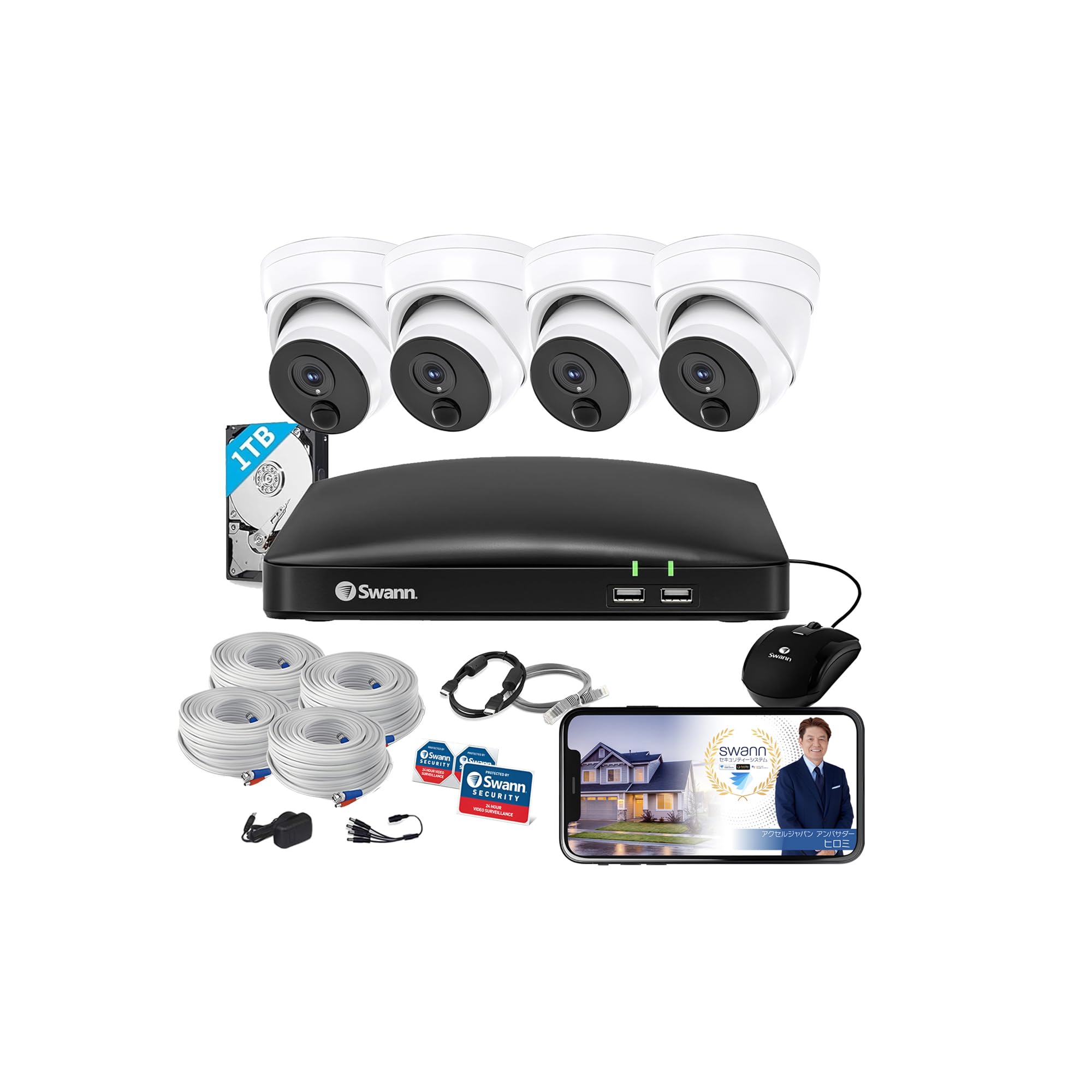Amazon.co.jp: 【日本正規代理店】Swann セキュリティカメラ 4CH DVR