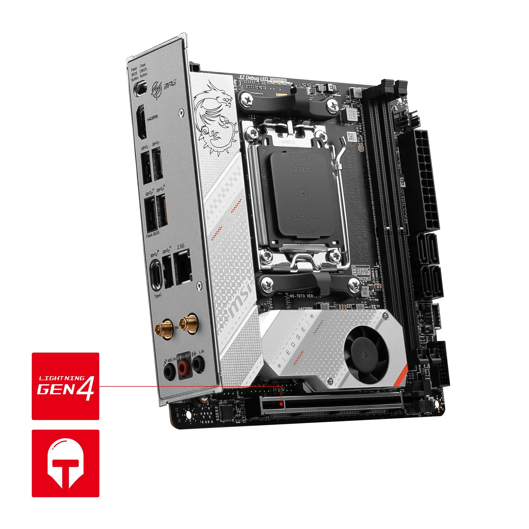 Amazon.com: MSI MPG B650I EDGE WIFI AMD AM5 M-ITX Motherboard, 2x