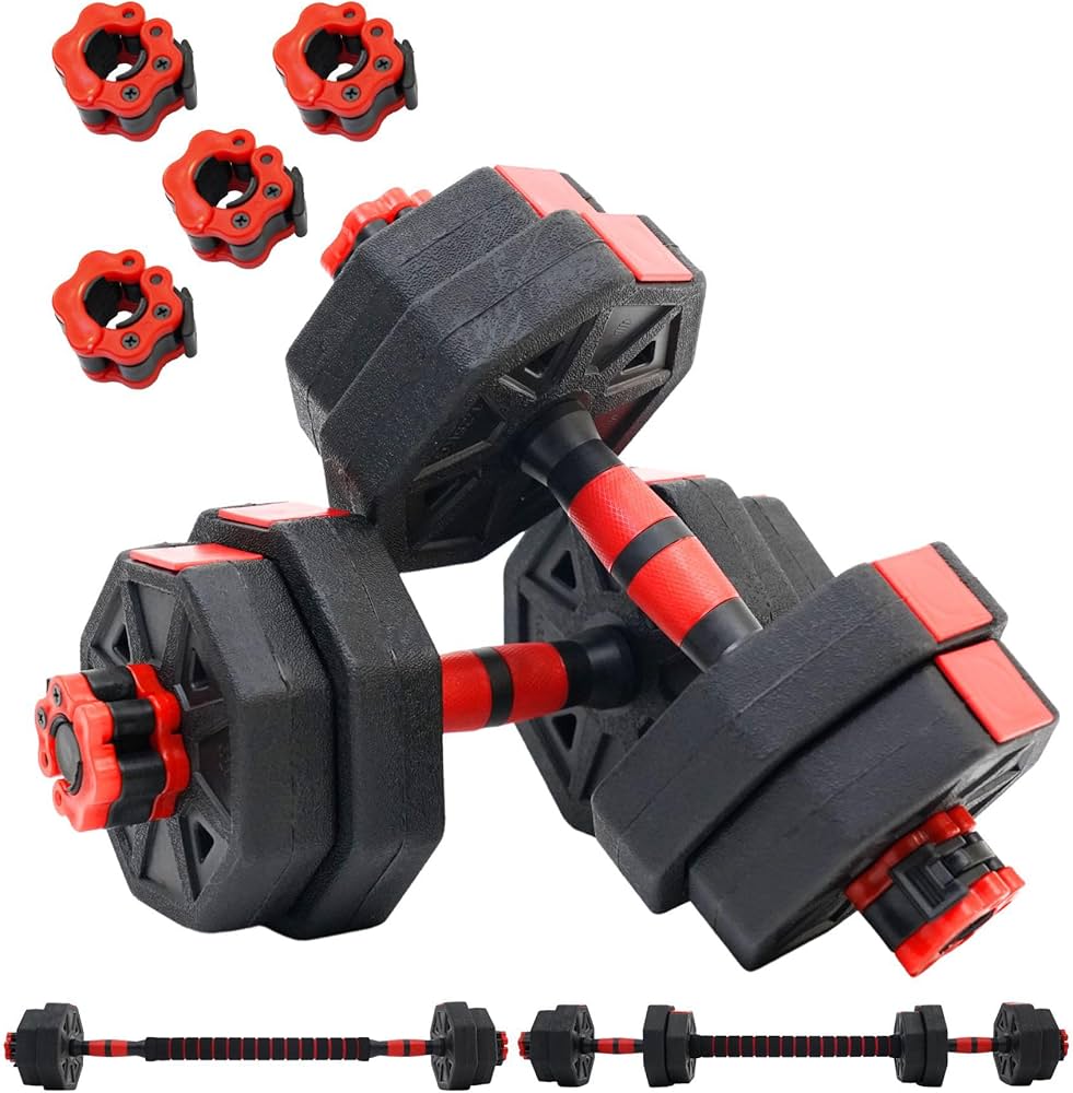 Amazon | STEADY ダンベル 可変式 バーベルセット【最大5WAY/5kg/10kg