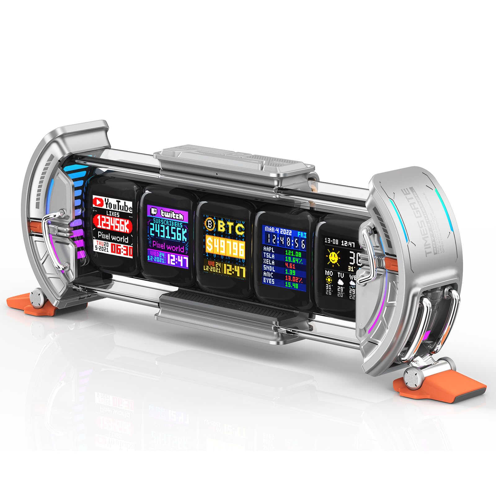 Amazon.co.jp: Divoom Times Gate 5Wayデジクロック スチームパンク風