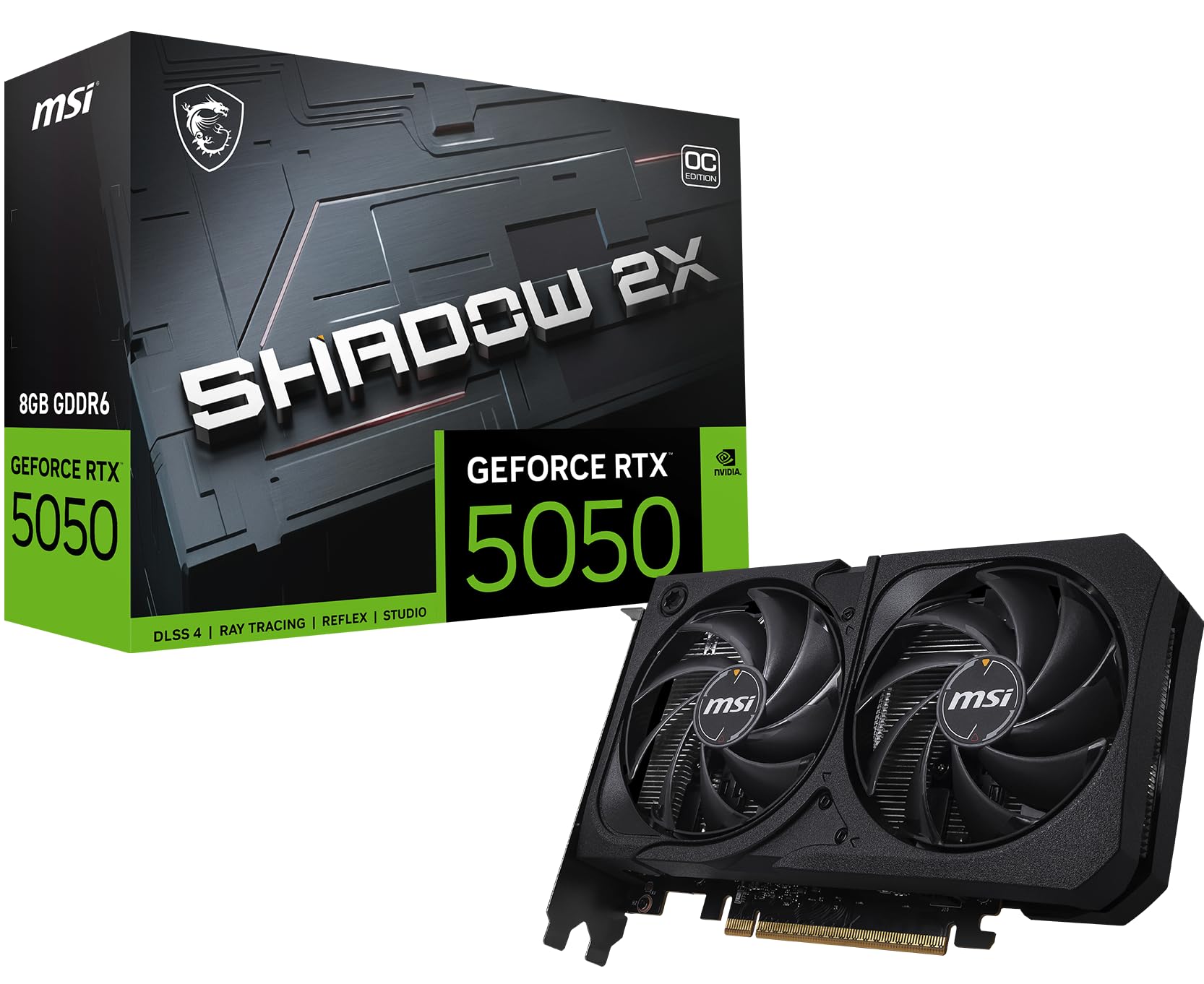 Amazon.com: msi Gaming RTX 5050 8G Shadow 2X OC Graphics Card (8GB