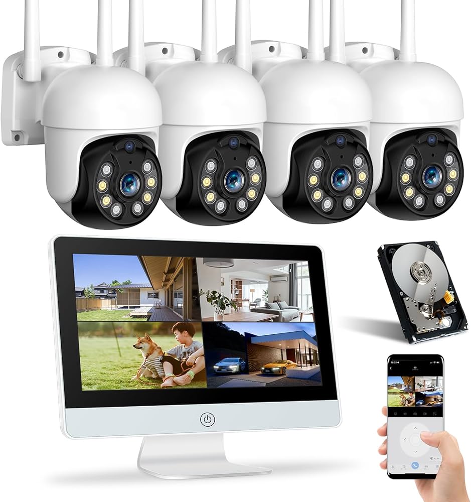 Amazon.co.jp: 【500万画素・360°全方位追尾 】防犯カメラ ワイヤレス