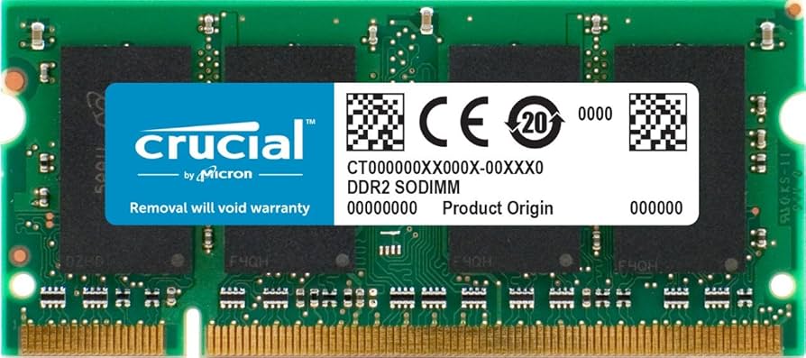 Crucial Technology 1GB, 200-pin SODIMM, DDR2 PC2-6400, at Amazon.com