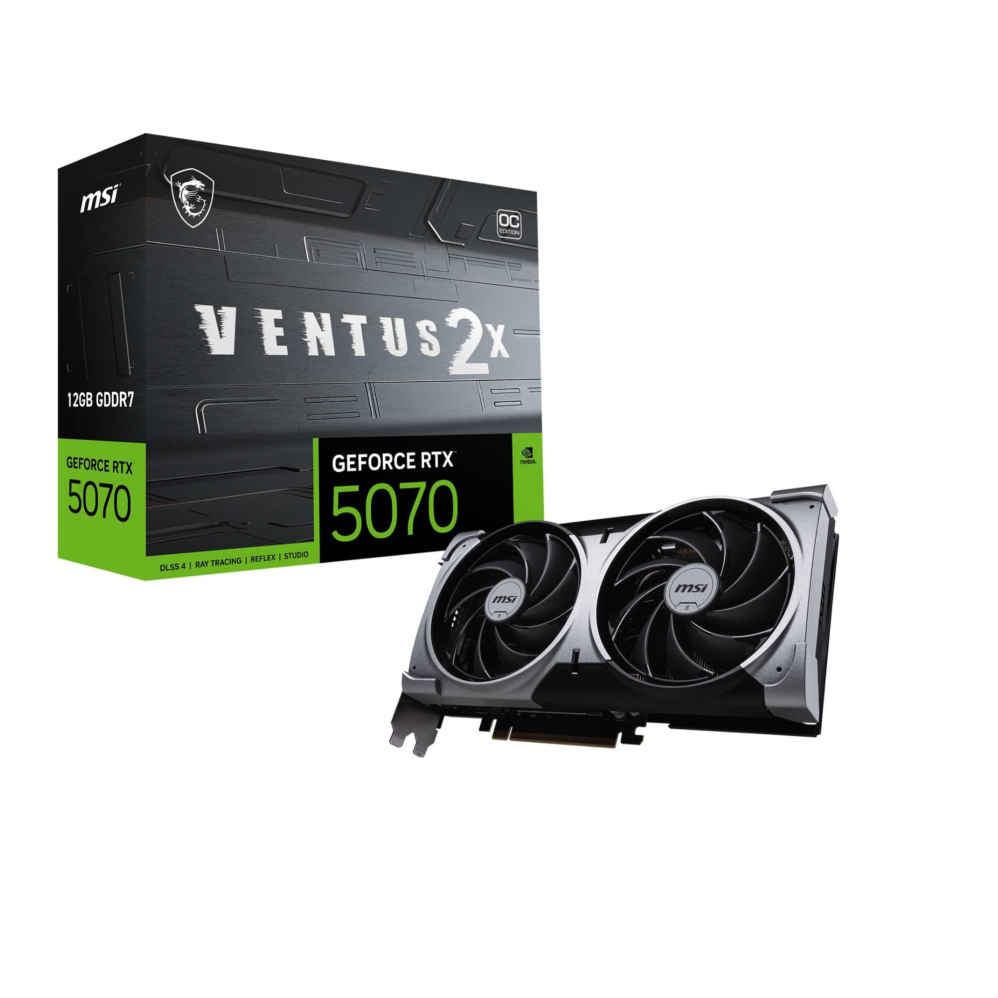 Amazon.com: MSI GeForce RTX 5070 12G Ventus 2X OC : Electronics