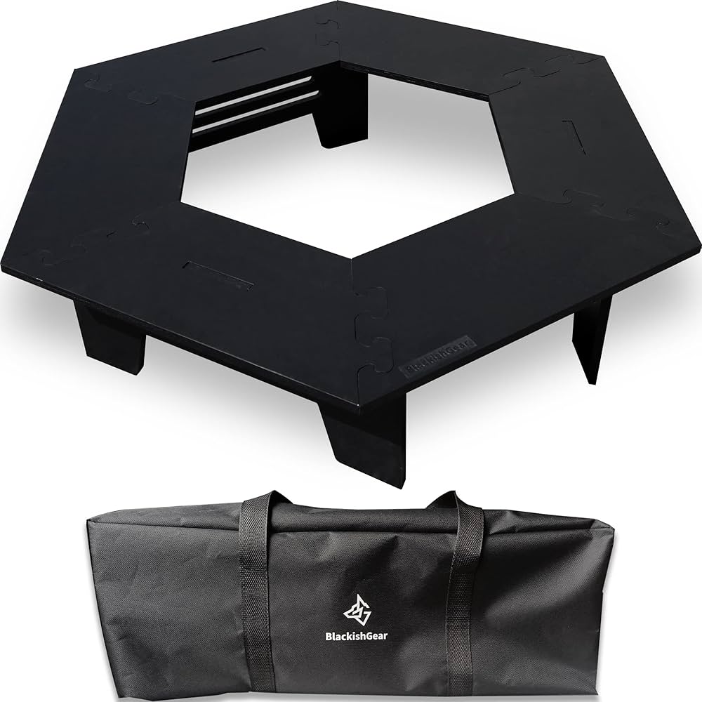 Amazon | BlackishGear ブラックヘキサテーブル キャンプ アウトドア