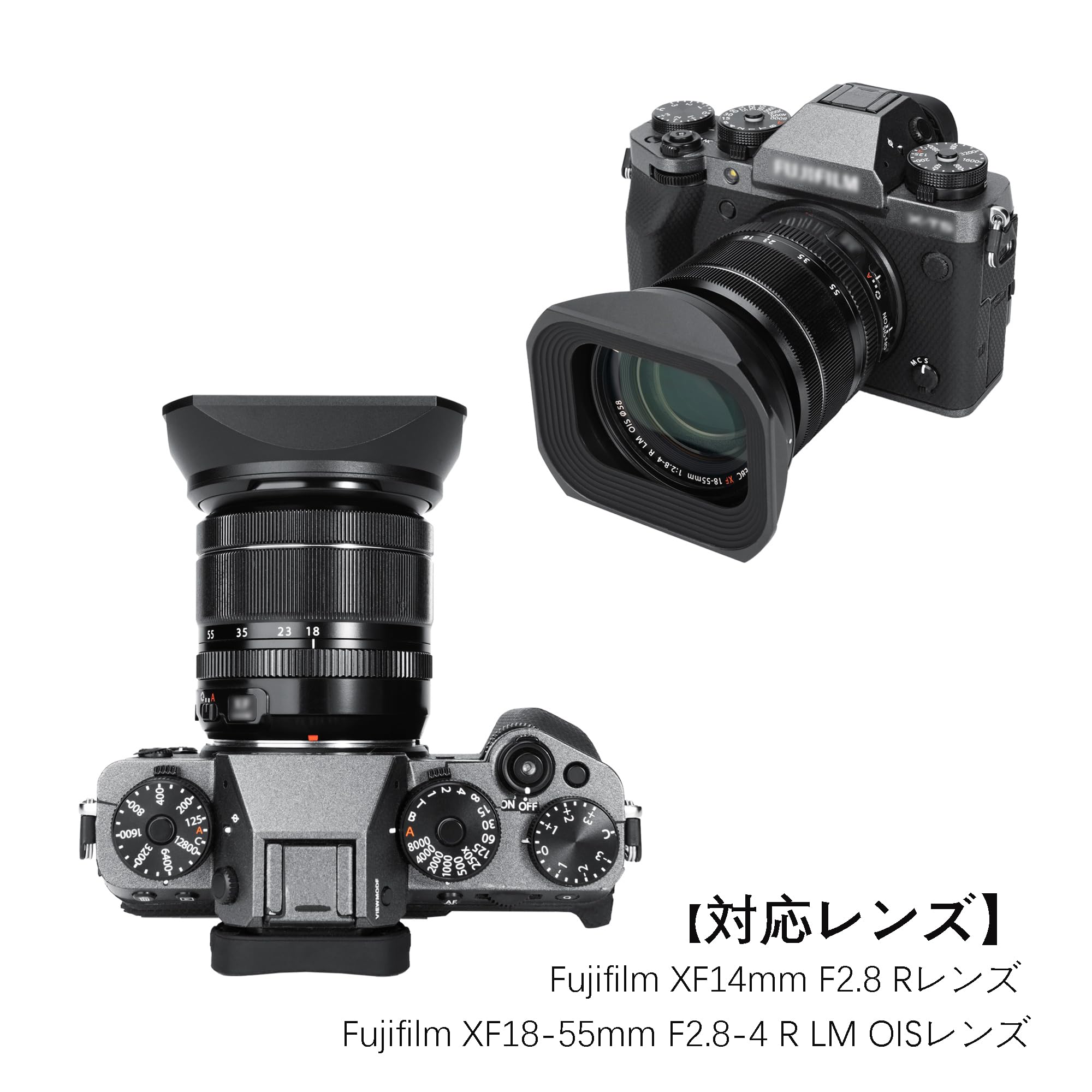 Amazon | JJC メタル 正方形 レンズフード + フードキャップ 富士