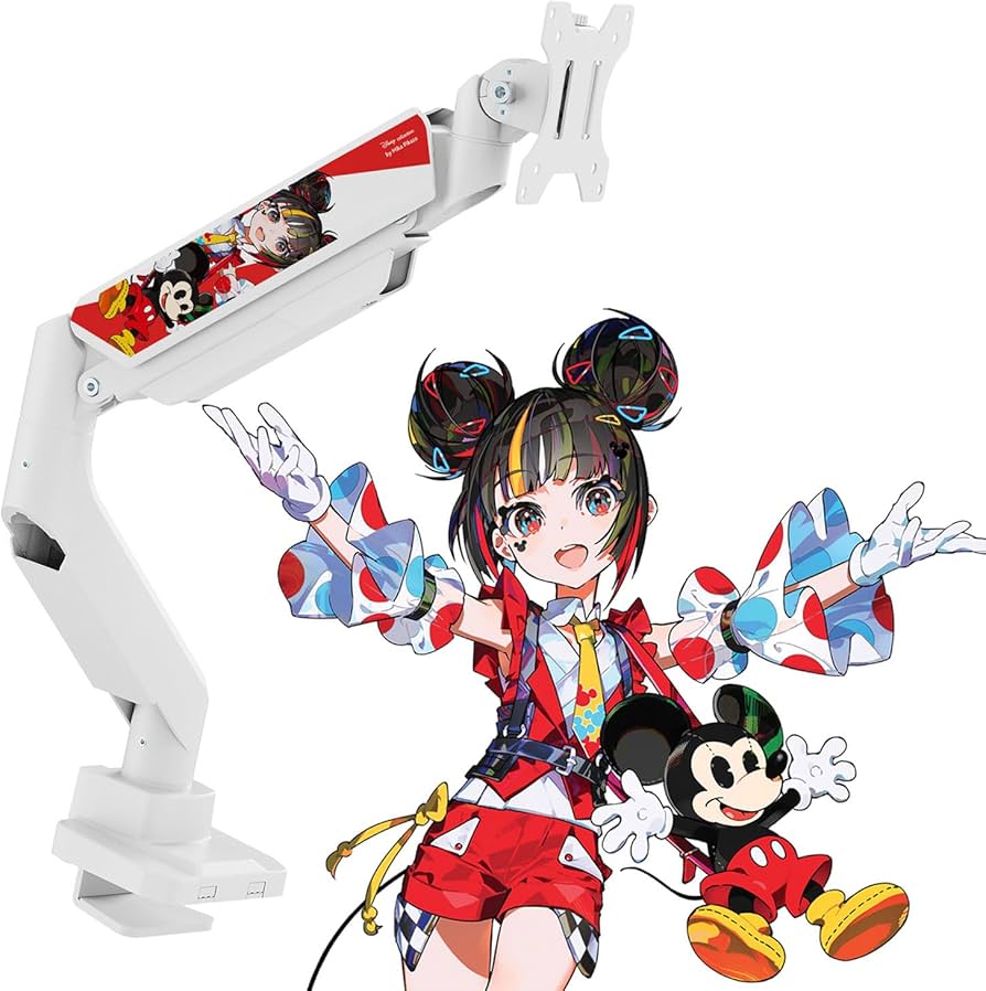 Amazon.co.jp: Pixio PS2S White モニターアーム シングル ディズニー