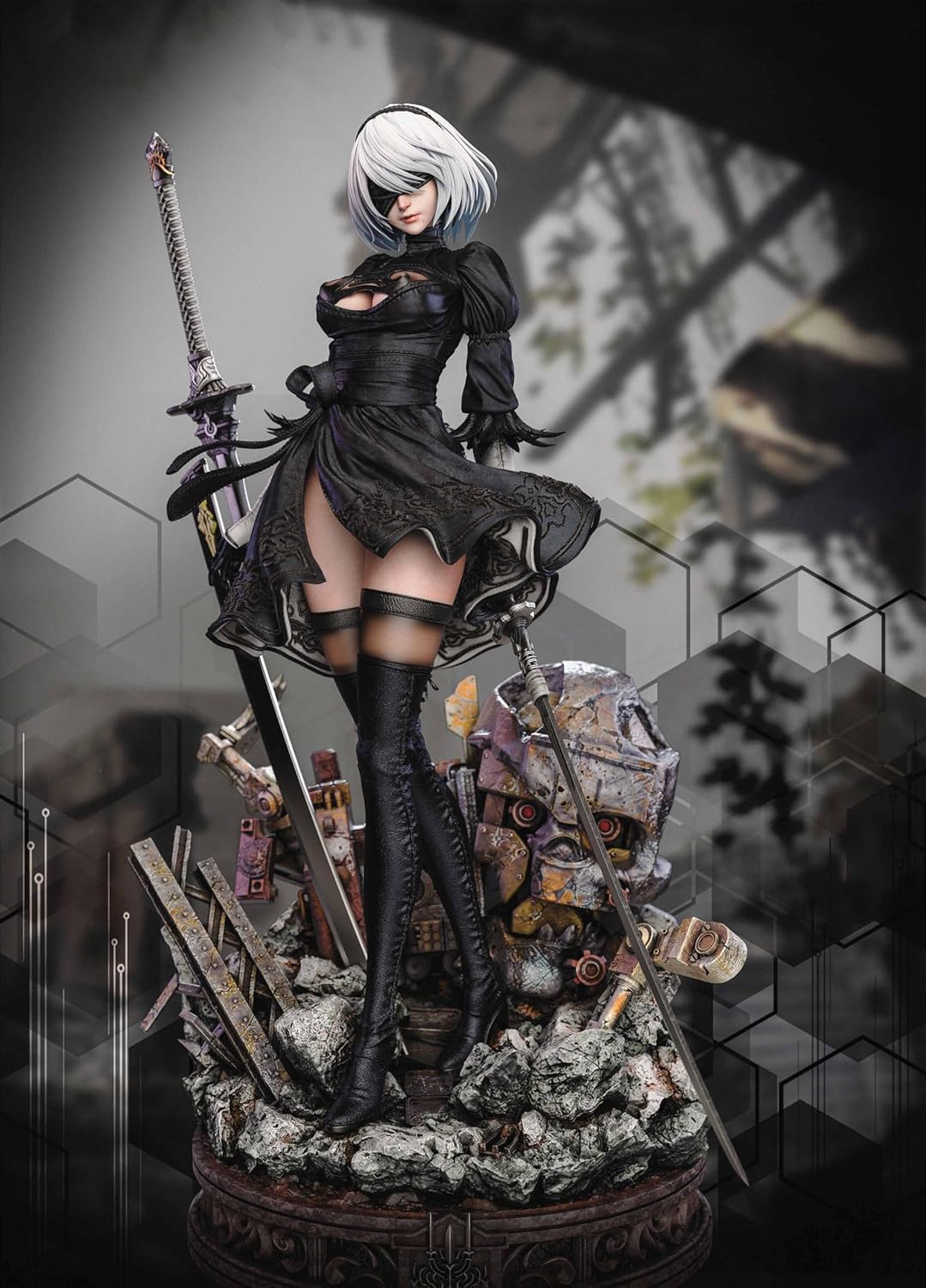 Amazon.co.jp: ヨルハ二号B型 2B フィギュア 1/4スケール 塗装済み完成