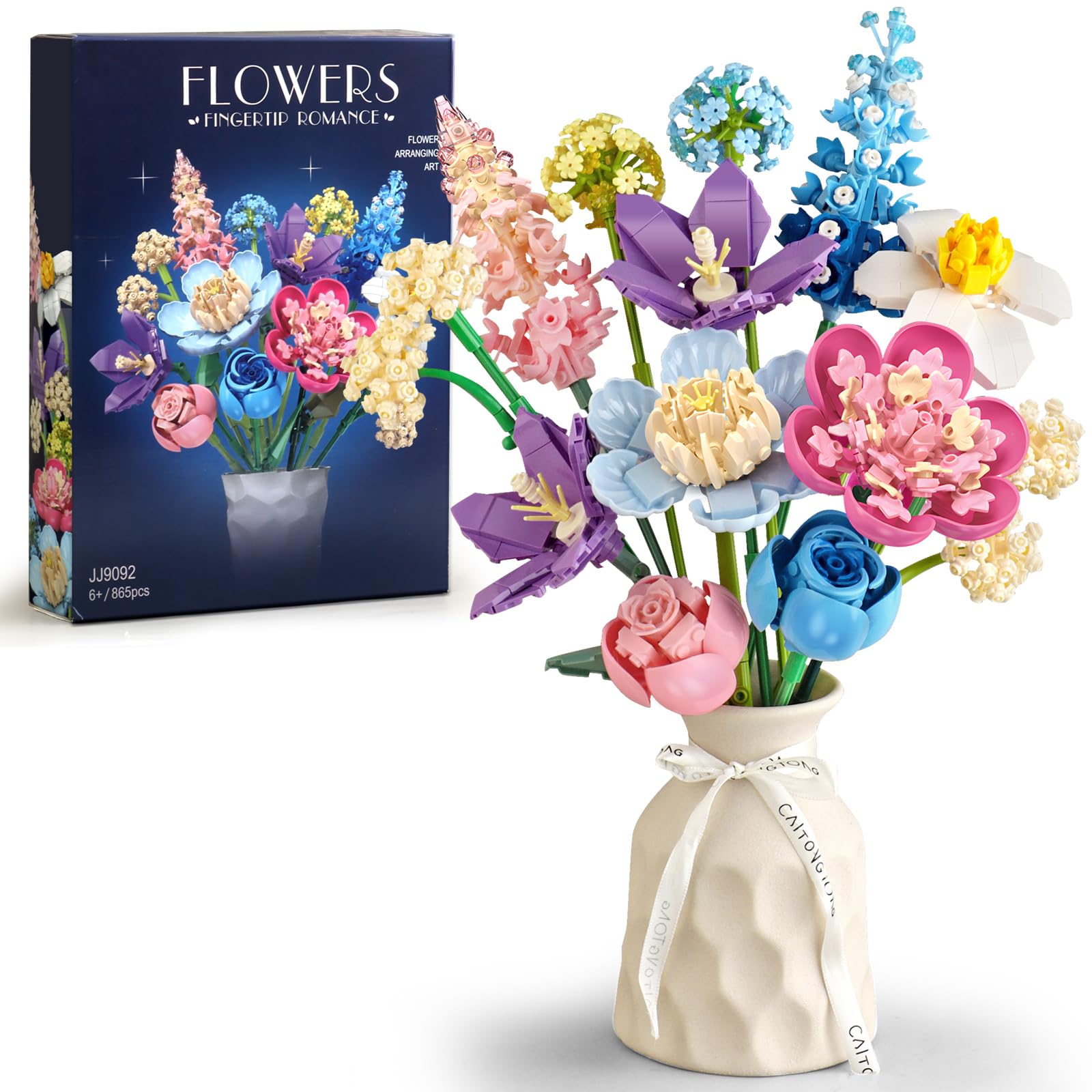 Amazon.com: SUNHABI Flower Building Set for Adults Flower Bouquet