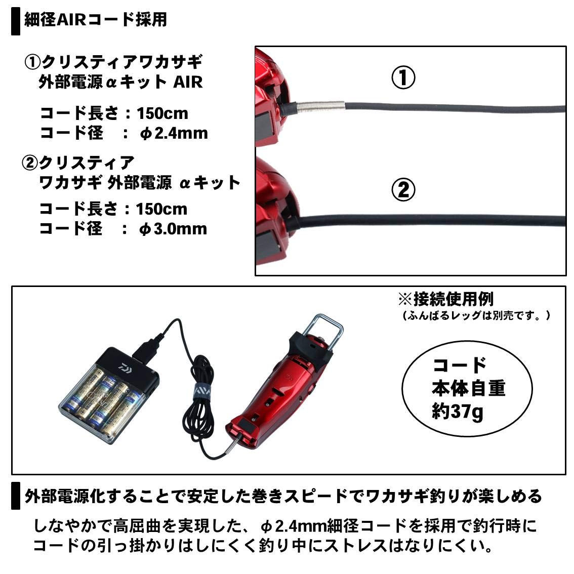 Amazon | ダイワ(DAIWA) リール クリスティアワカサギ 外部電源αキット