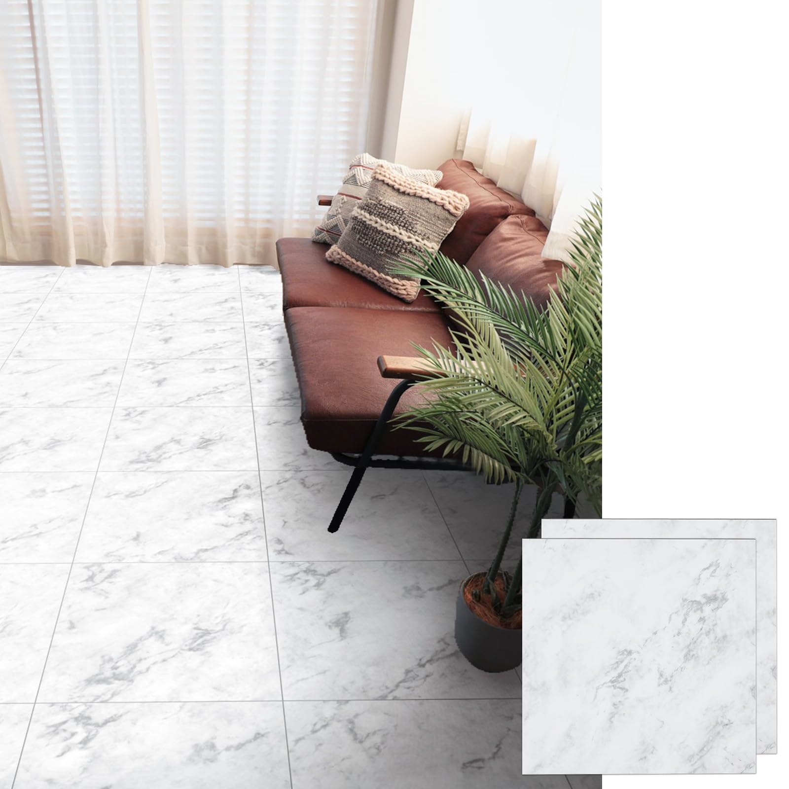 Amazon | グラムスタイル フロアタイル 置くだけ 貼らない 接着剤不要