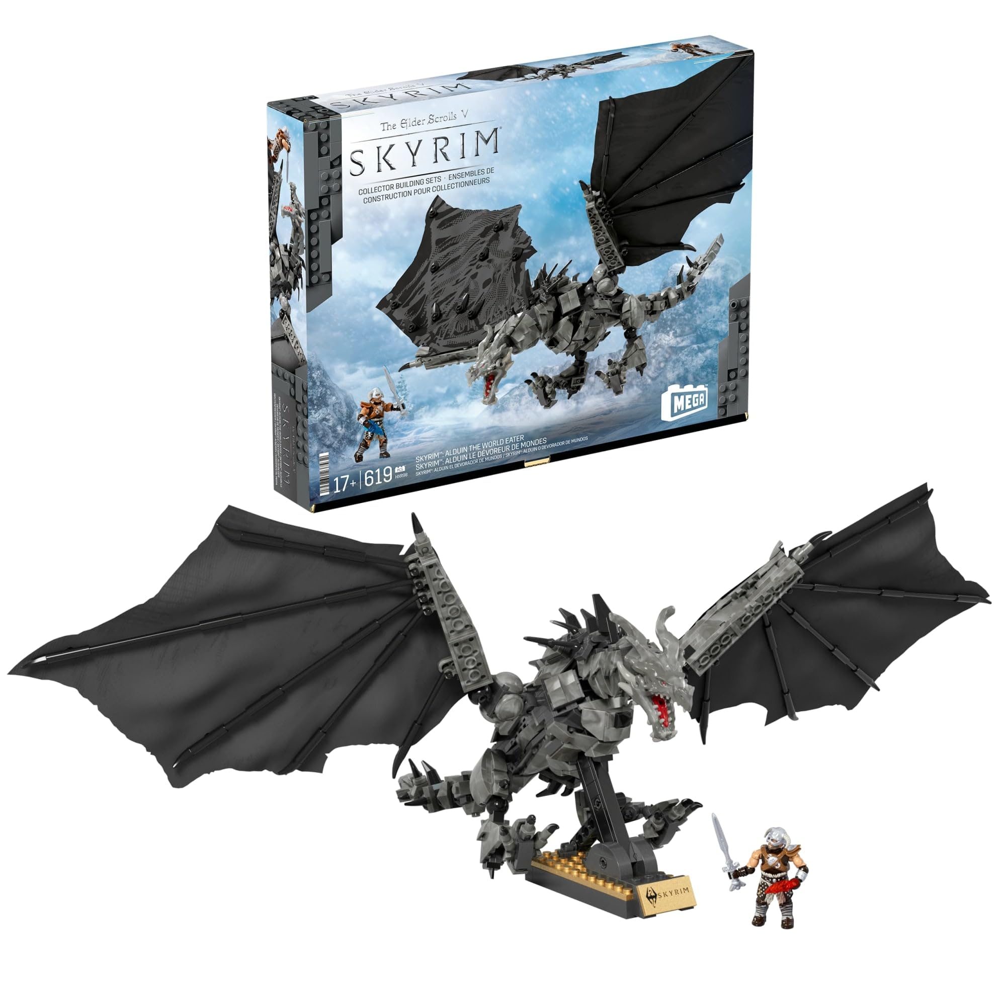Amazon.com: ​MEGA Skyrim Action Figures Building Toys, Alduin The