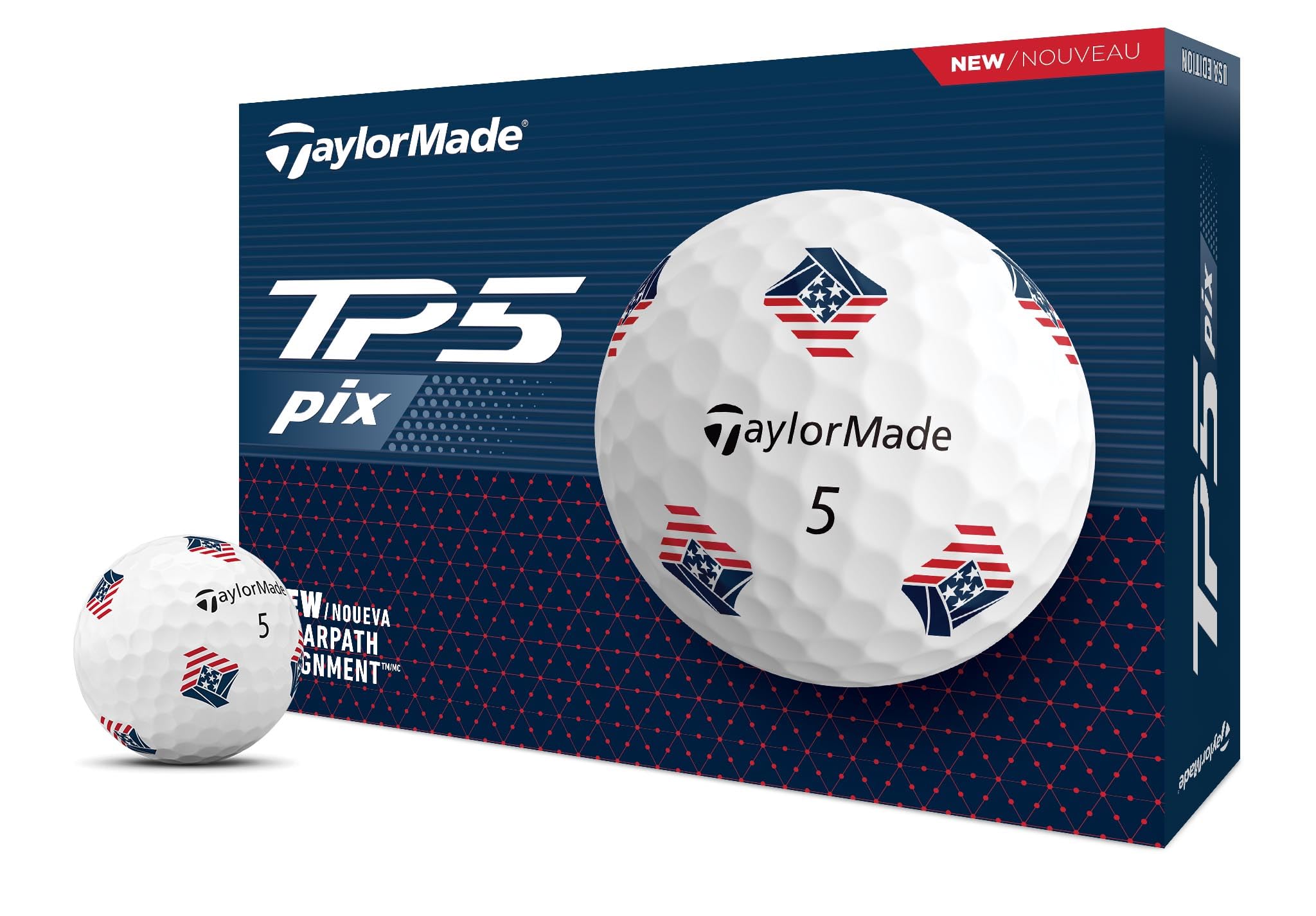 Amazon.co.jp: TaylorMade Golf 2024 TP5 PIX3.0 USA 1ダースボール