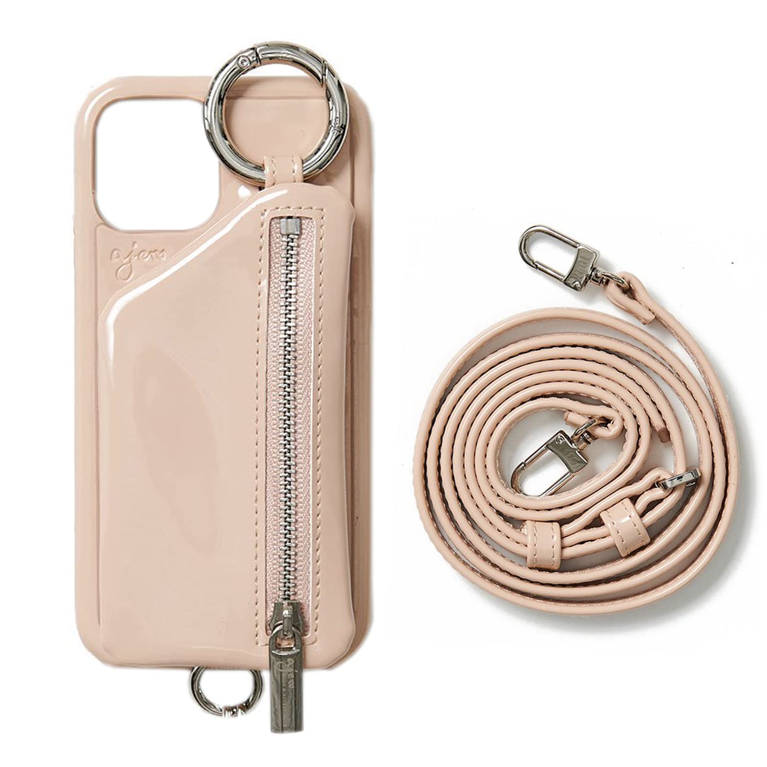 専用ajew ajew ベージュ レザー風 iPhoneケース ショルダー iPhone13