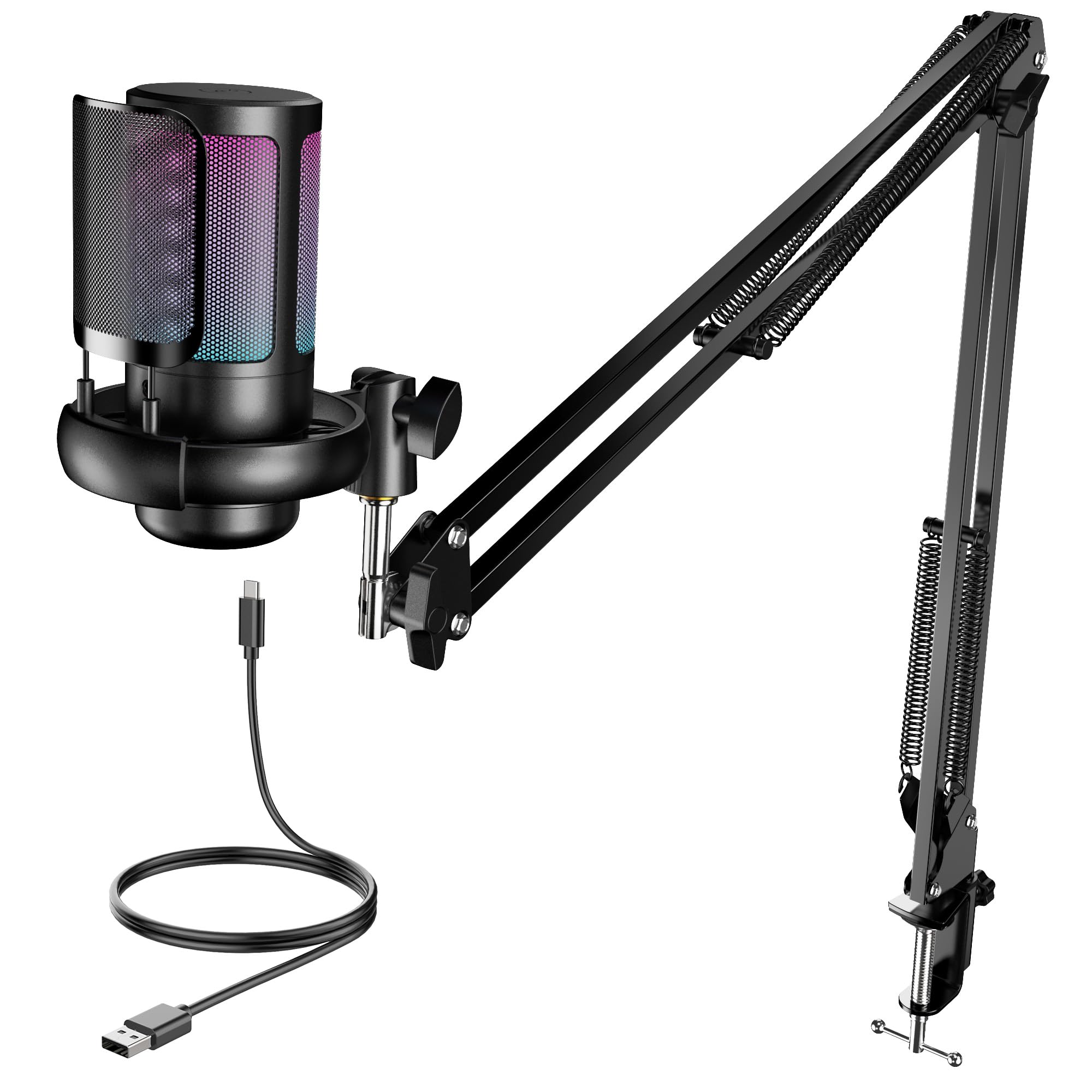 Amazon.co.jp: TKGOU USB ゲーミング PC マイク コンデンサーマイク