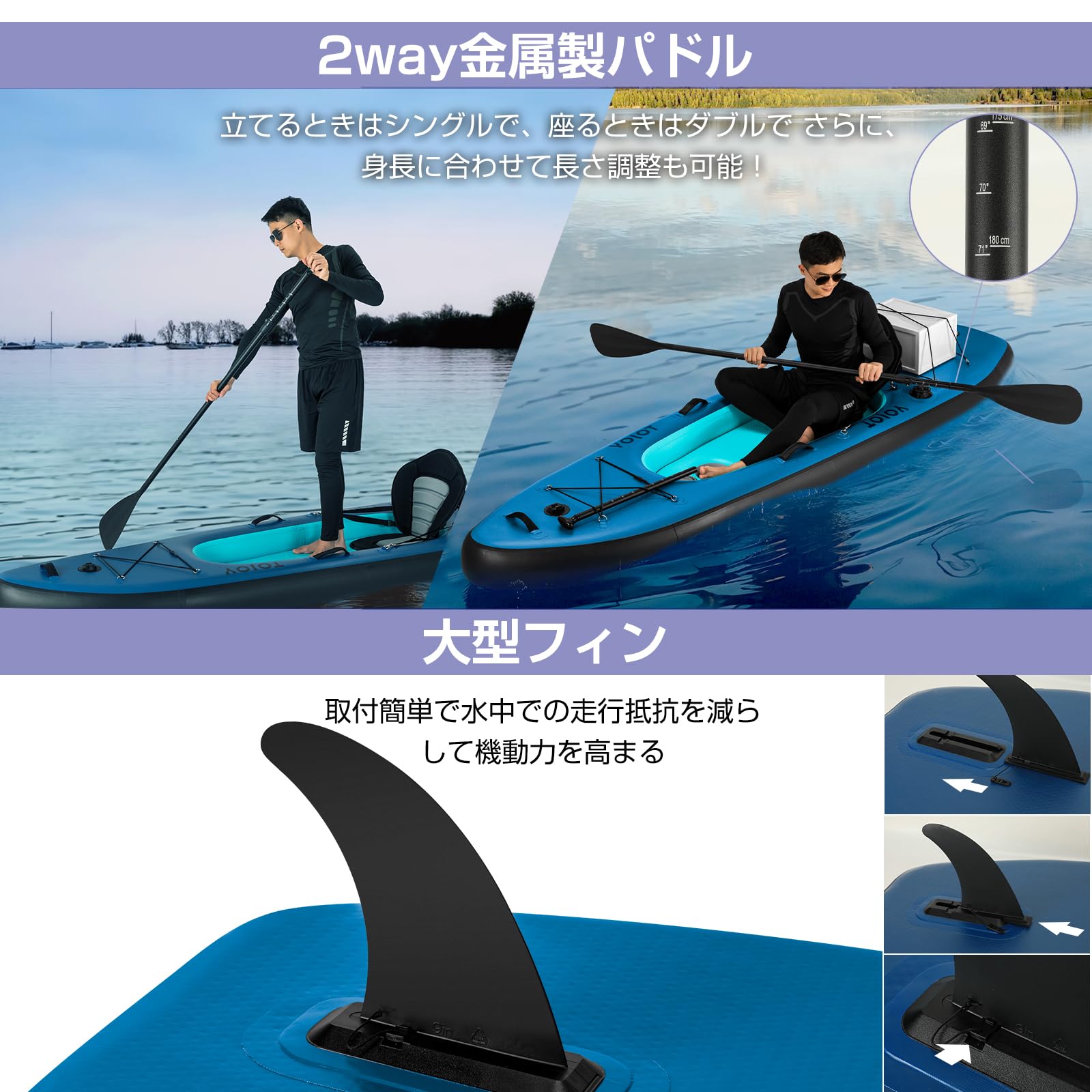 Amazon.co.jp: TOJOY SUP ボード スタンドアップパドルボード サップ
