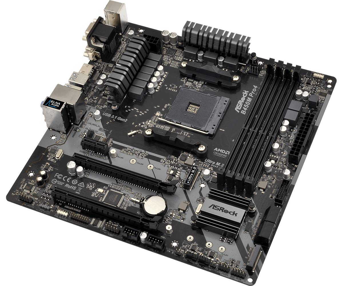 Amazon | ASRock マザーボード B450 M Pro4 AMD Ryzen AM4 対応 B450