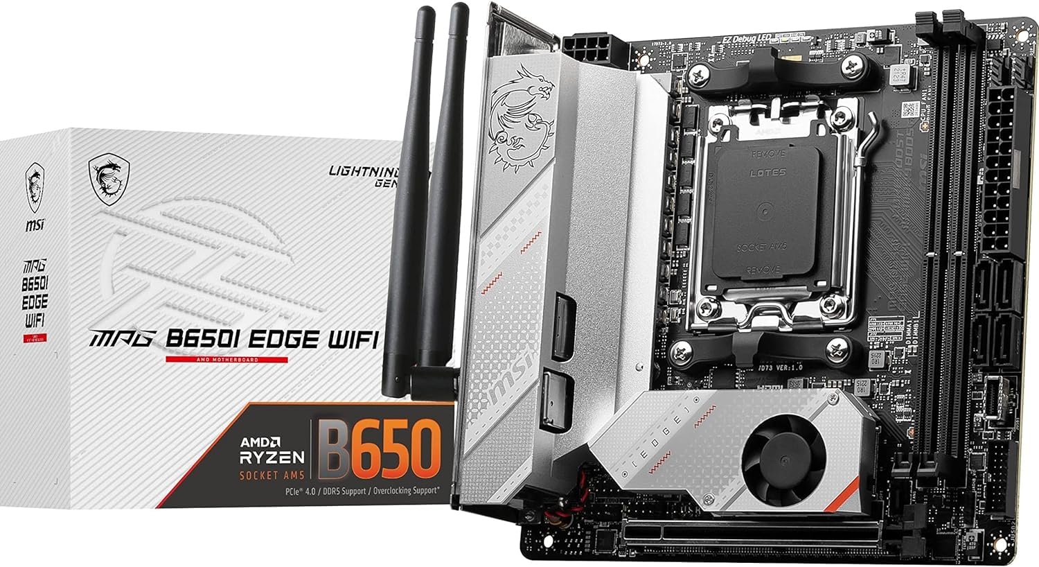 Amazon | MSI MPG B650I EDGE WIFI【シルバーホワイトのデザインと豊富