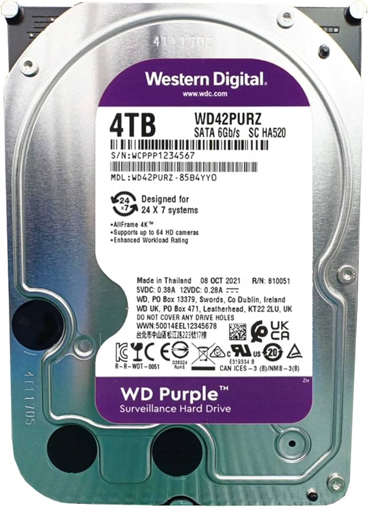 外付けハードディスク・ドライブ WD Purple(4TBx4)(6TBx2)(2TBx1) 30TB