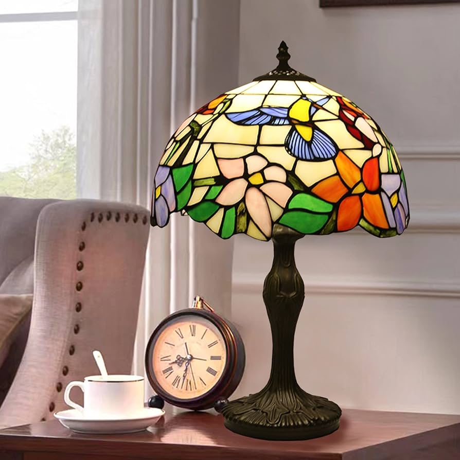 Amazon.co.jp : ティファニーランプ、ステンドグラスランプ、ハチドリ