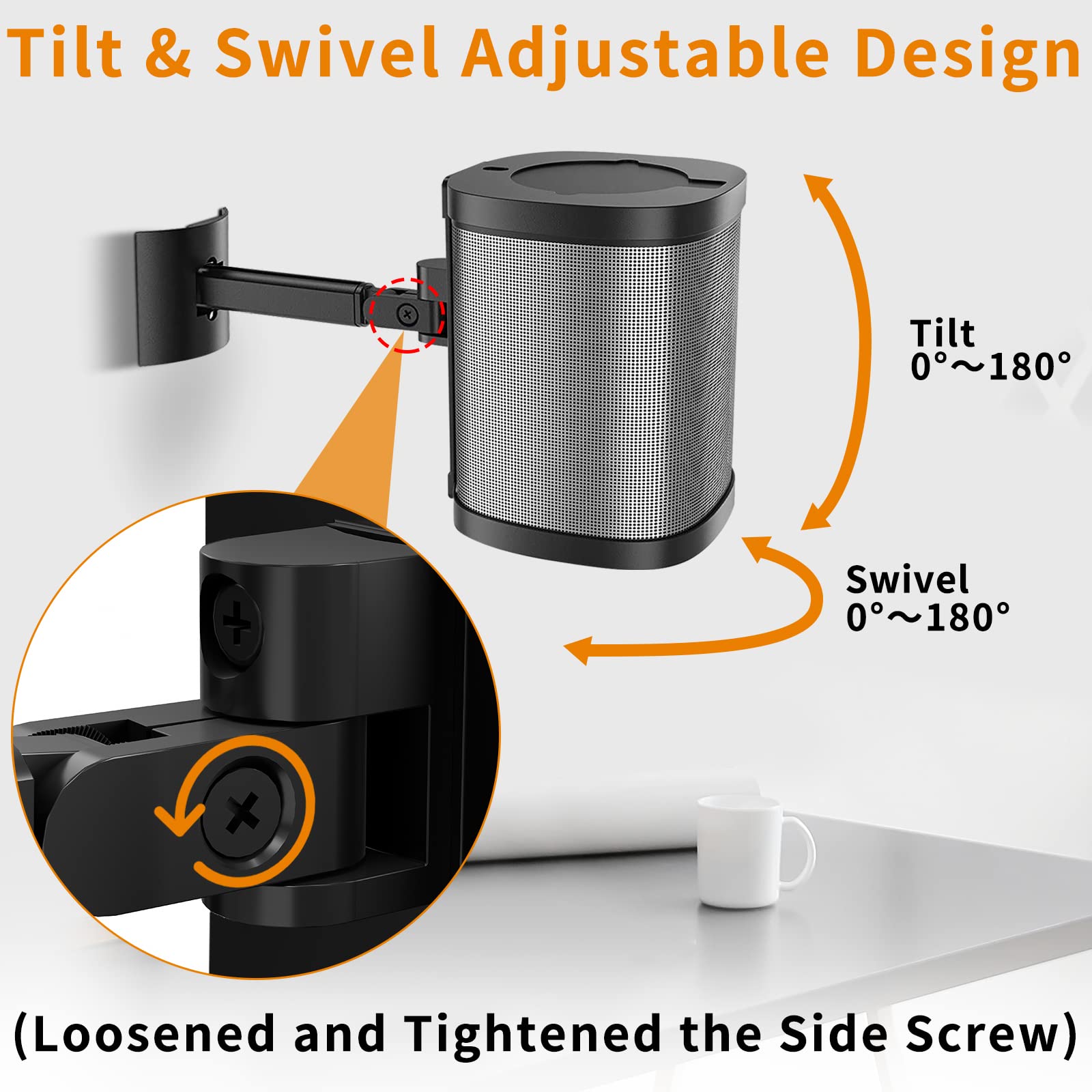 Amazon | Sonos One用天井マウントと壁取り付けブラケット SL1個